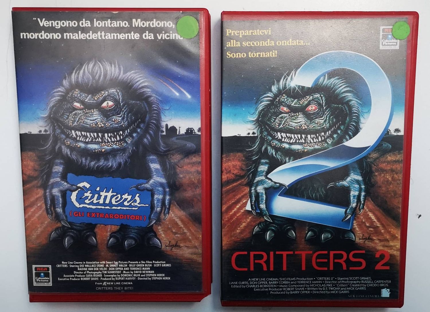 TeknoFilm - 2 VHS - CRITTERS - GLI EXTRARODITORI e CRITTERS 2 di Stephen Herek e Mick Garris (1986) - RCA TeknoFilm - 2 VHS - CRITTERS - GLI EXTRARODITORI e CRITTERS 2 di Stephen Herek e Mick Garris (1986) - RCA