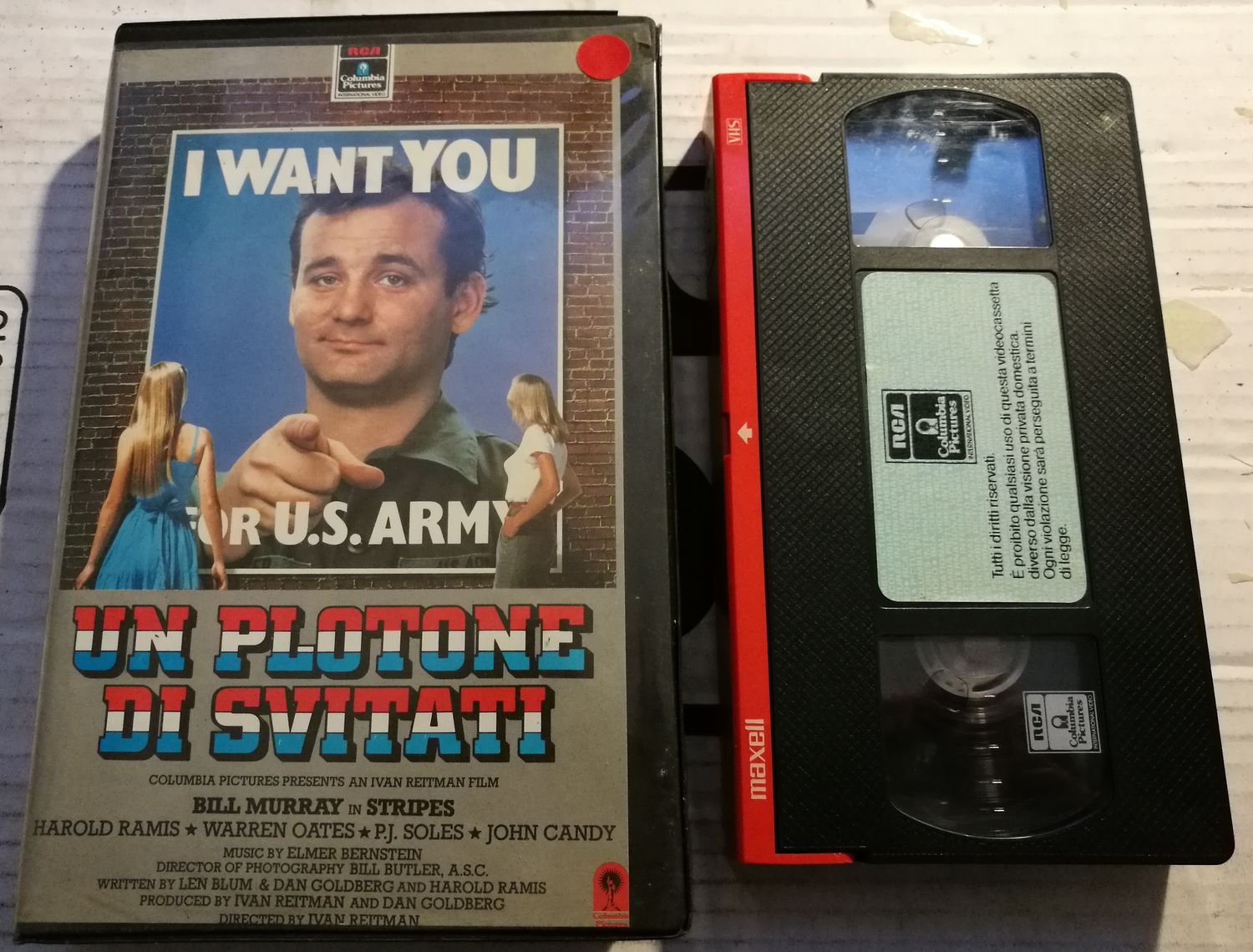 TeknoFilm - VHS (Box blu orig. RCA) – STRIPES - UN PLOTONE DI SVITATI di Ivan Reitman (1981) - RCA TeknoFilm - VHS (Box blu orig. RCA) – STRIPES - UN PLOTONE DI SVITATI di Ivan Reitman (1981) - RCA
