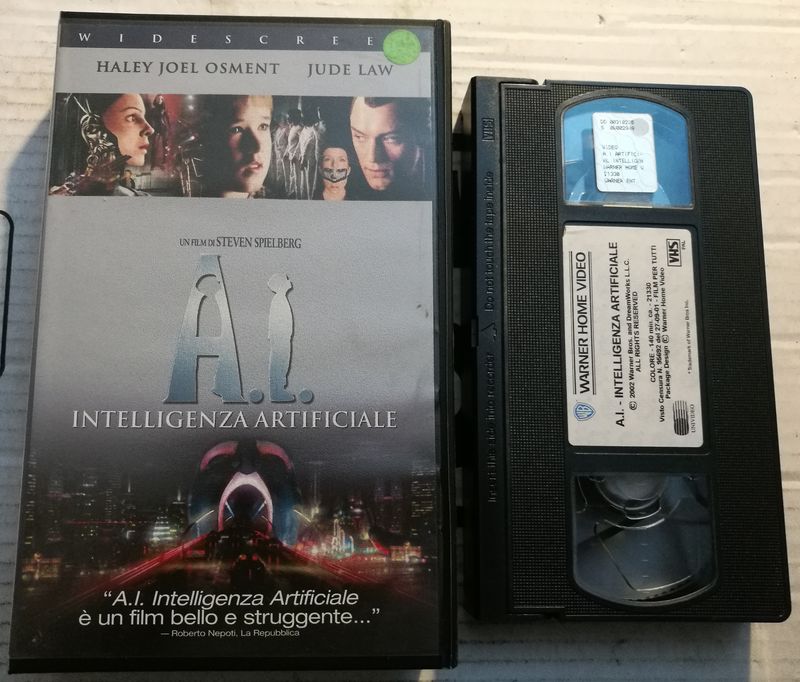 TeknoFilm – VHS – A.I. - INTELLIGENZA ARTIFICIALE di Steven Spielberg (2001) - WARNER BROS TeknoFilm – VHS – A.I. - INTELLIGENZA ARTIFICIALE di Steven Spielberg (2001) - WARNER BROS