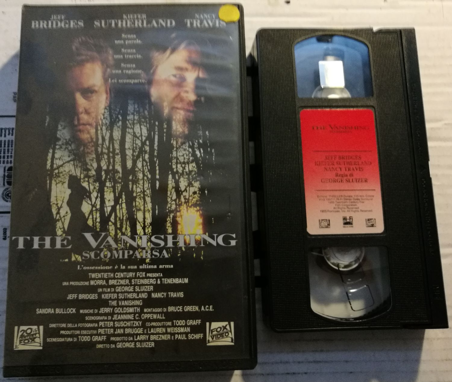 TeknoFilm – VHS – THE VANISHING - SCOMPARSA di George Sluizer (1993) - 20TH CENTURY FOX TeknoFilm – VHS – THE VANISHING - SCOMPARSA di George Sluizer (1993) - 20TH CENTURY FOX