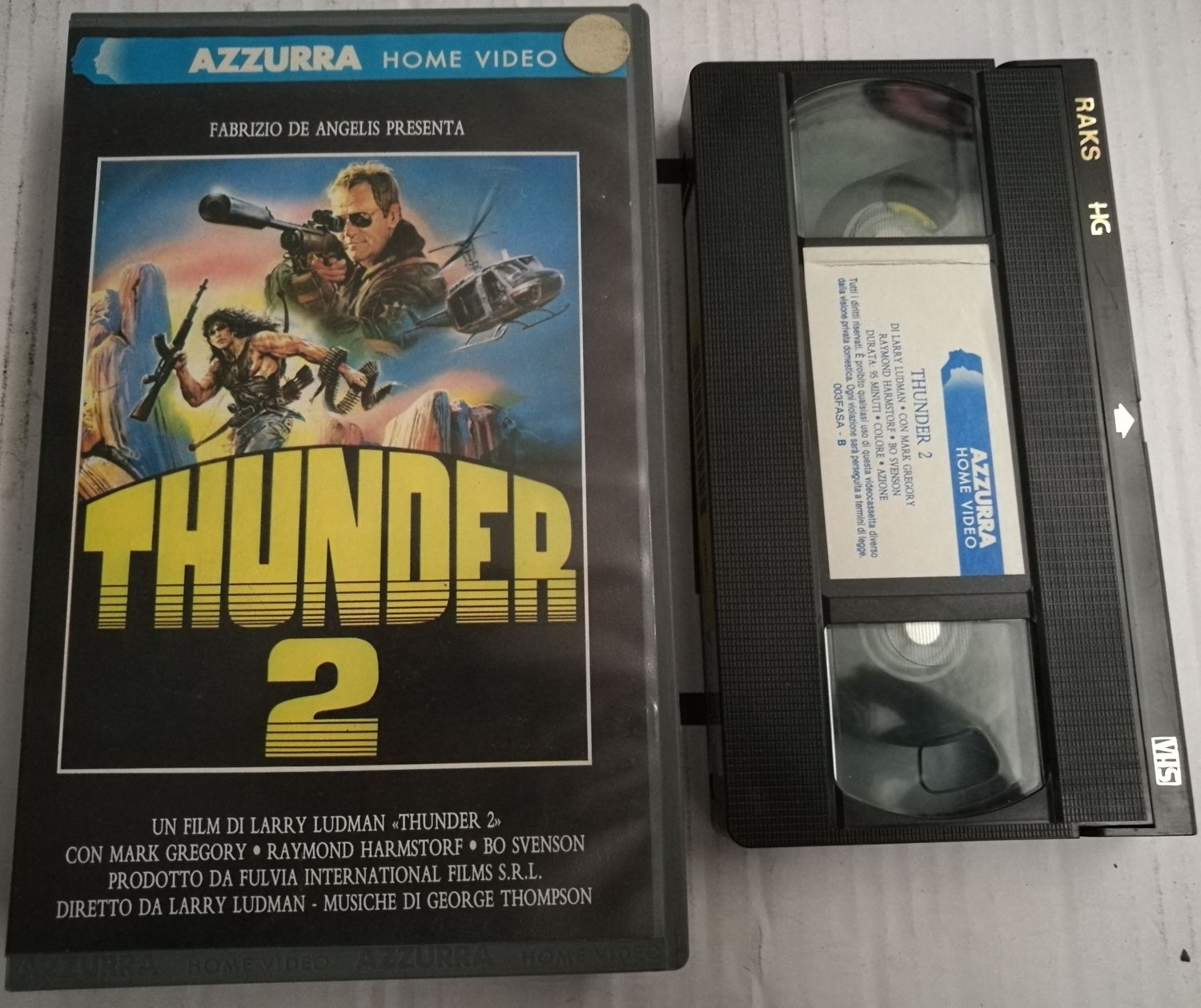 TeknoFilm - VHS – THUNDER 2 di Fabrizio De Angelis (1987) - AZZURRA HOME VIDEO TeknoFilm - VHS – THUNDER 2 di Fabrizio De Angelis (1987) - AZZURRA HOME VIDEO