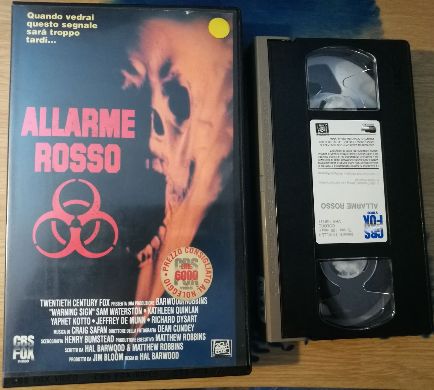 TeknoFilm - VHS – ALLARME ROSSO di Tony Scott (1995) - CBS FOX TeknoFilm - VHS – ALLARME ROSSO di Tony Scott (1995) - CBS FOX