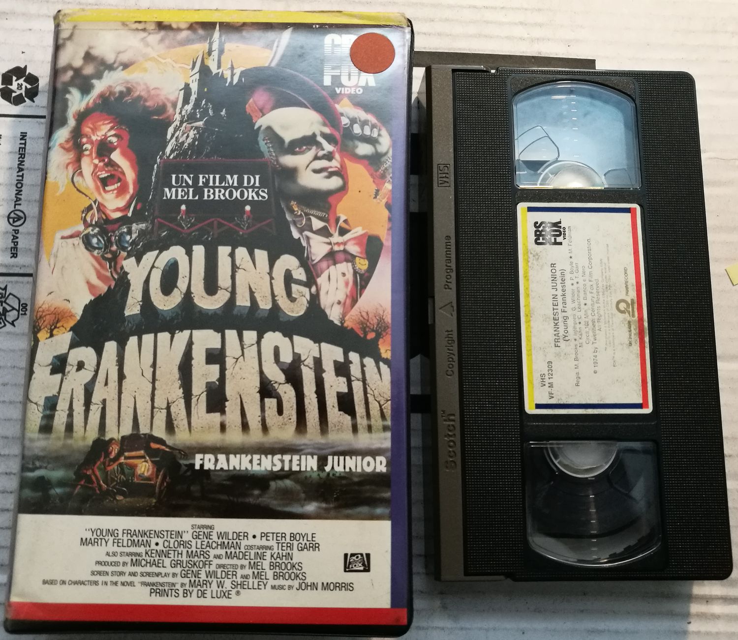 TeknoFilm - VHS – FRANKENSTEIN JUNIOR di Mel Brooks (1974) - CBS FOX TeknoFilm - VHS – FRANKENSTEIN JUNIOR di Mel Brooks (1974) - CBS FOX