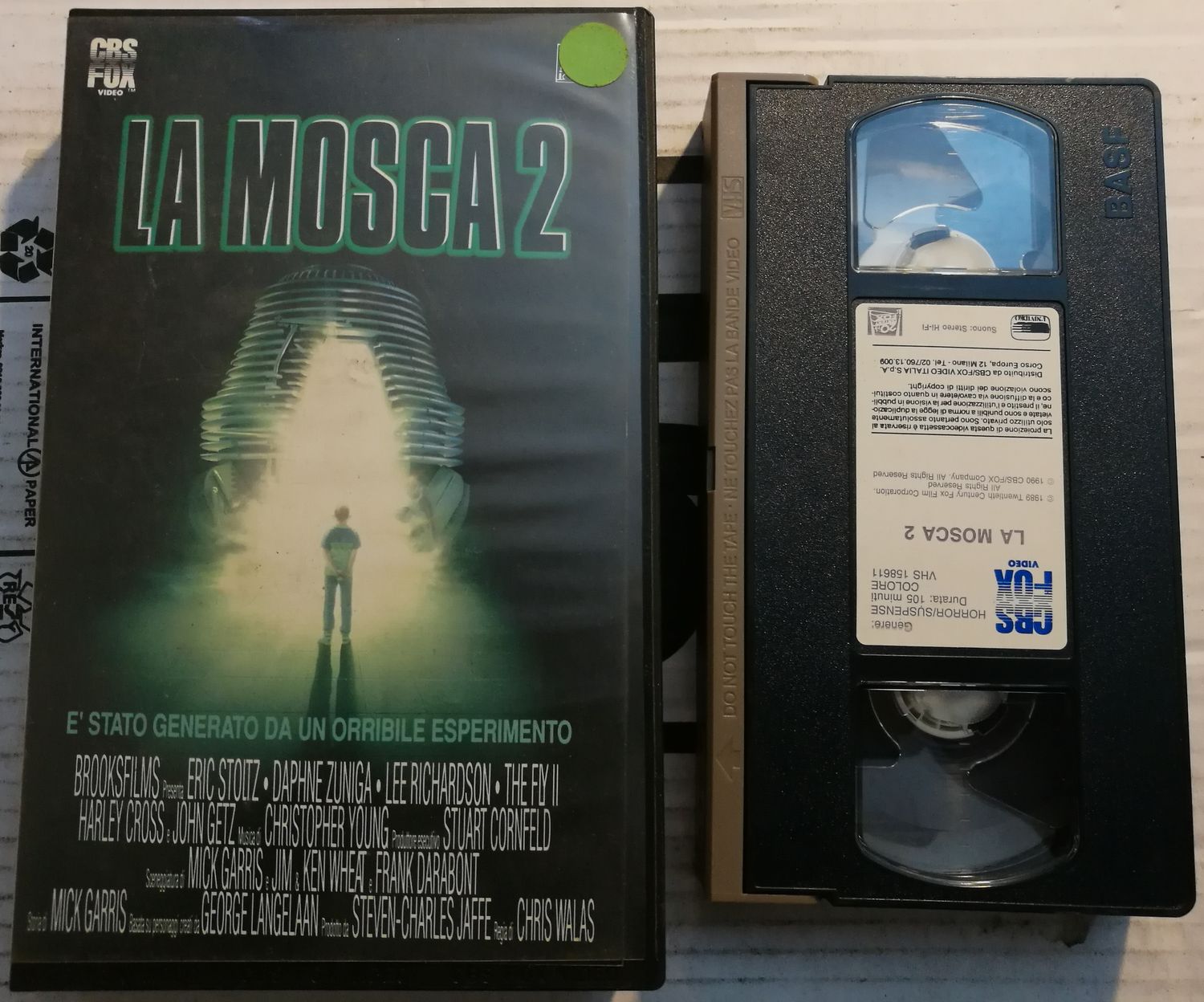 TeknoFilm - VHS – LA MOSCA 2 di Chris Walas (1989) - CBS FOX TeknoFilm - VHS – LA MOSCA 2 di Chris Walas (1989) - CBS FOX