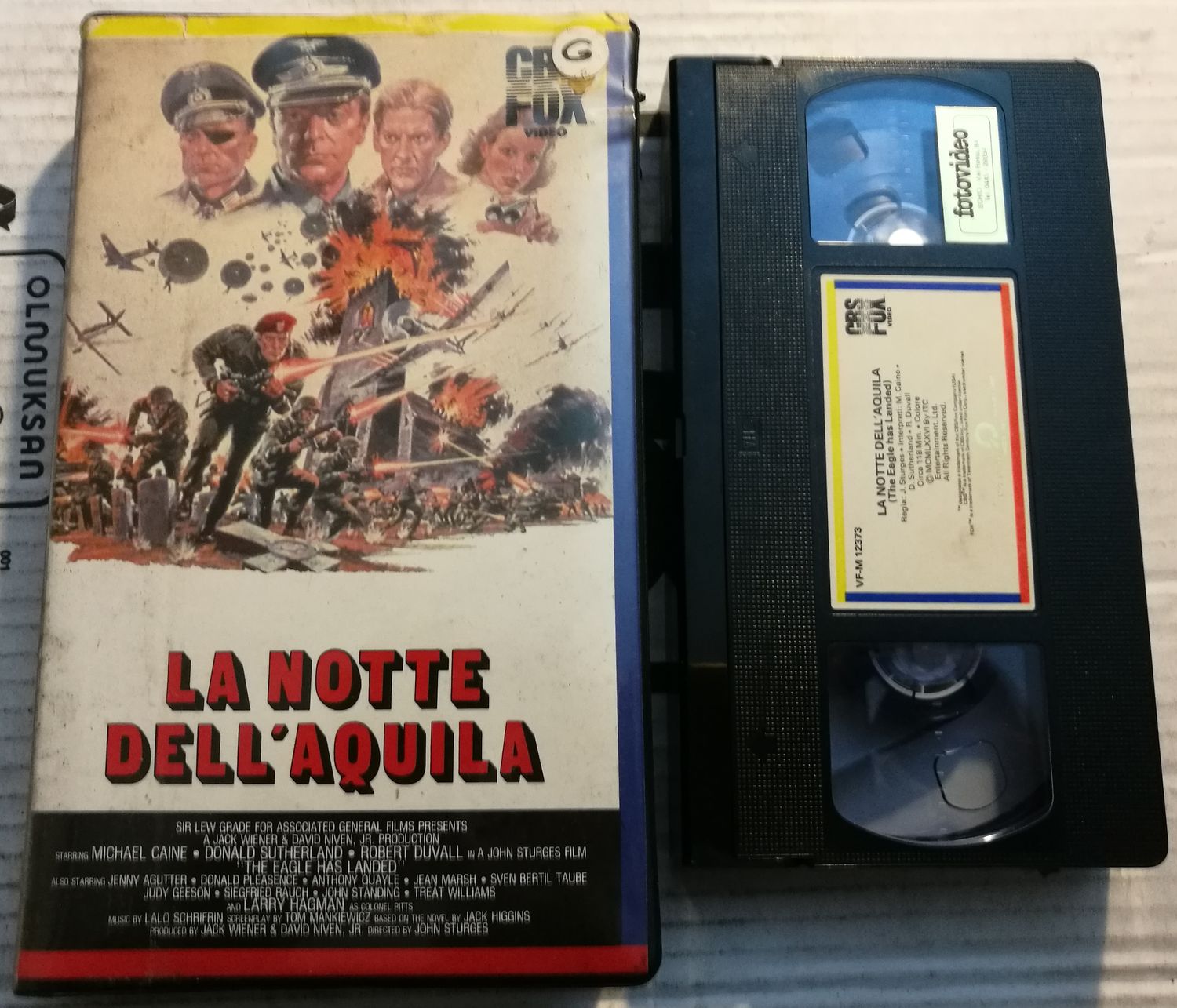 TeknoFilm - VHS – LA NOTTE DELL'AQUILA di John Sturges (1976) - CBS FOX TeknoFilm - VHS – LA NOTTE DELL'AQUILA di John Sturges (1976) - CBS FOX