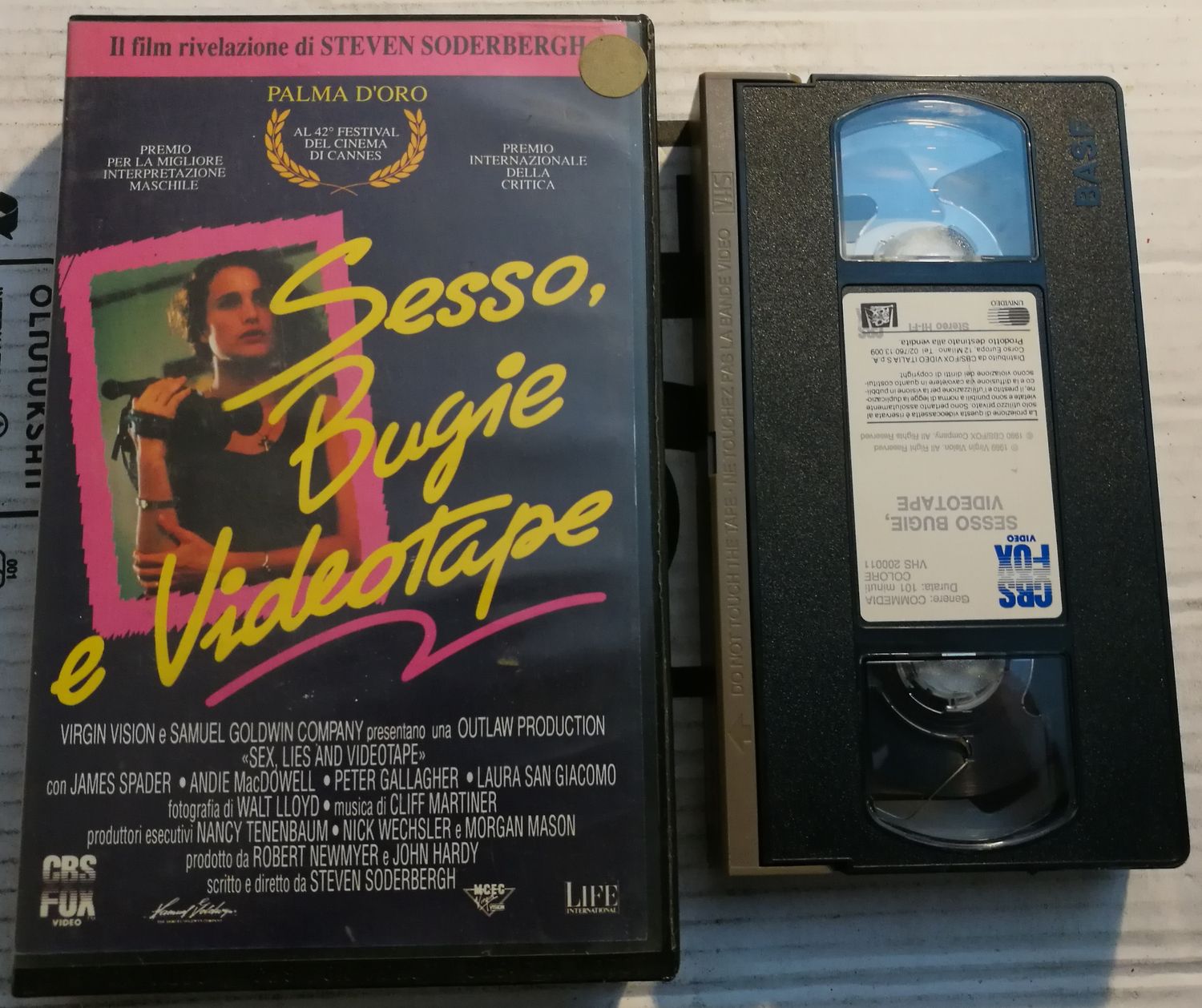 TeknoFilm - VHS – SESSO BUGIE E VIDEOTAPE di Stanley Donen (1989) - CBS FOX TeknoFilm - VHS – SESSO BUGIE E VIDEOTAPE di Stanley Donen (1989) - CBS FOX