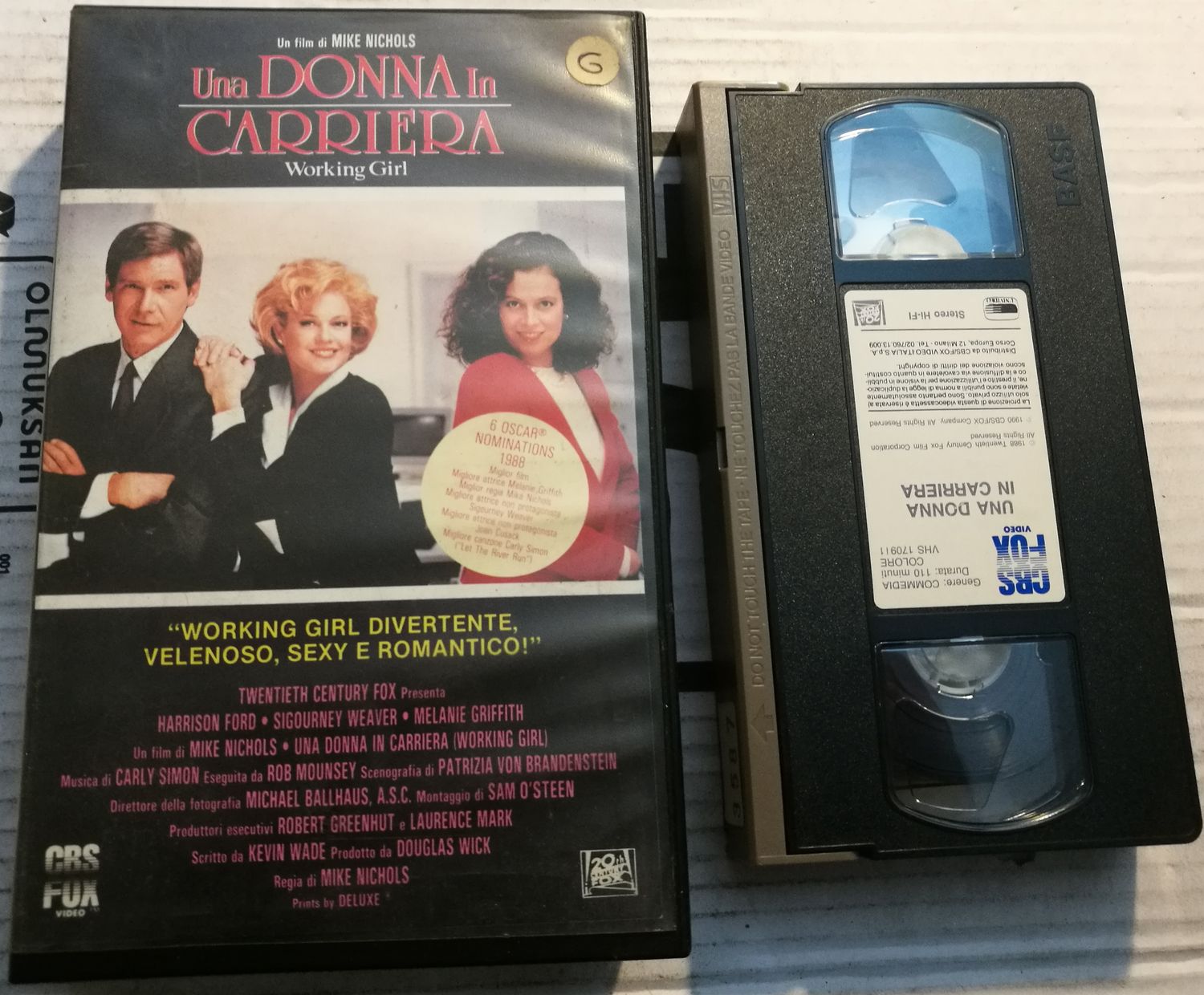 TeknoFilm - VHS – UNA DONNA IN CARRIERA di Mike Nichols (1988) - CBS FOX TeknoFilm - VHS – UNA DONNA IN CARRIERA di Mike Nichols (1988) - CBS FOX