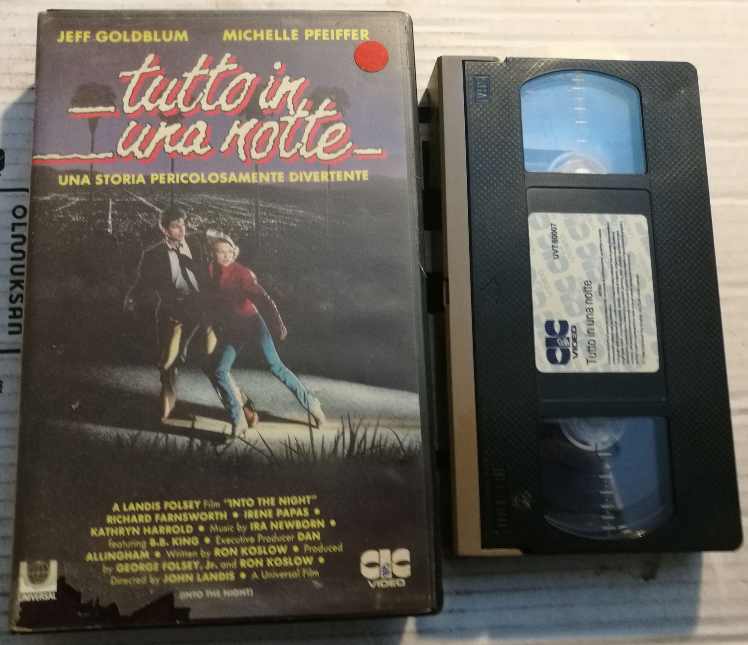 TeknoFilm - VHS – TUTTO IN UNA NOTTE di John Landis (1985) - CIC TeknoFilm - VHS – TUTTO IN UNA NOTTE di John Landis (1985) - CIC