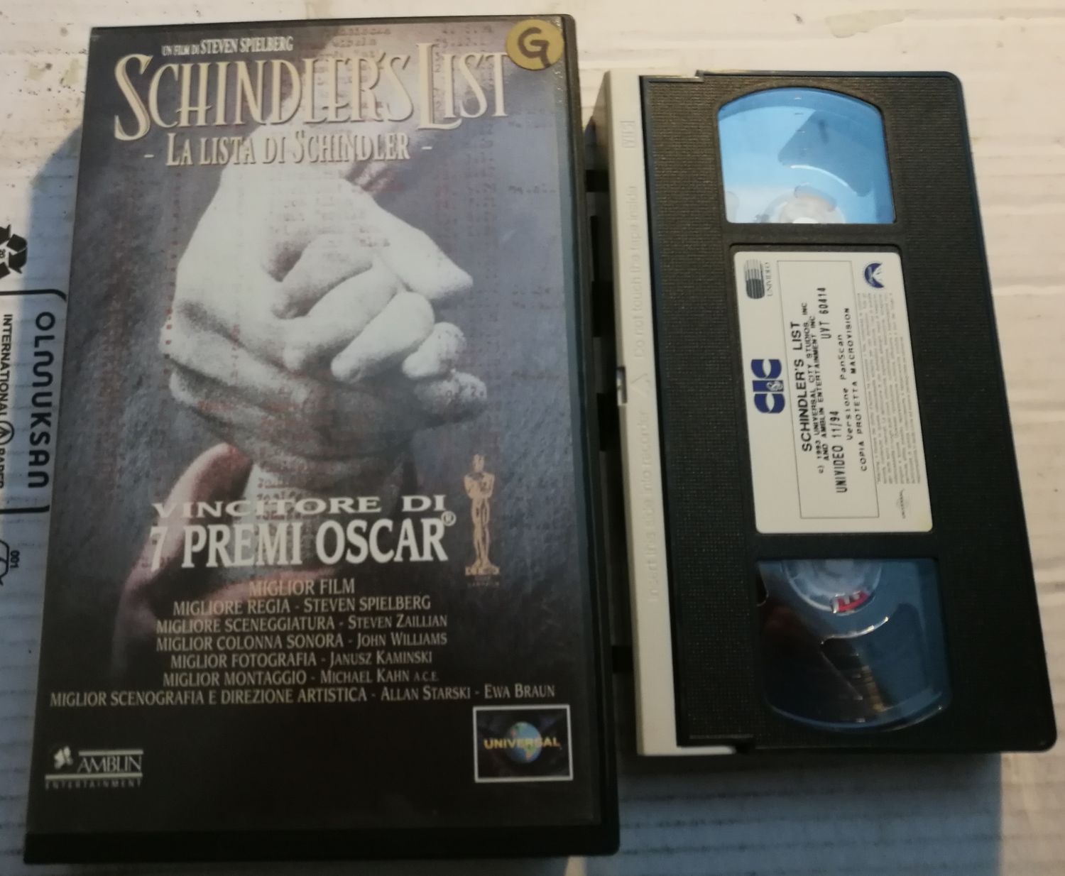 TeknoFilm - VHS – SCHINDLER'S LIST - LA LISTA DI SCHINDLER di Steven Spielberg (1993) - CIC TeknoFilm - VHS – SCHINDLER'S LIST - LA LISTA DI SCHINDLER di Steven Spielberg (1993) - CIC