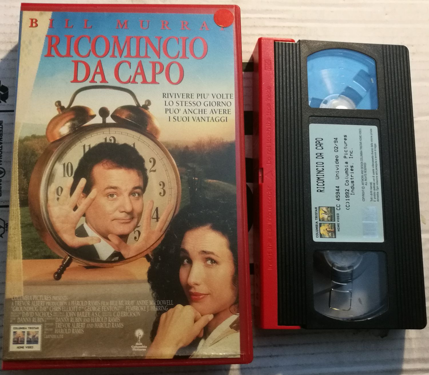 TeknoFilm - VHS – RICOMINCIO DA CAPO di Harold Ramis (1993) - COLUMBIA TRISTAR TeknoFilm - VHS – RICOMINCIO DA CAPO di Harold Ramis (1993) - COLUMBIA TRISTAR