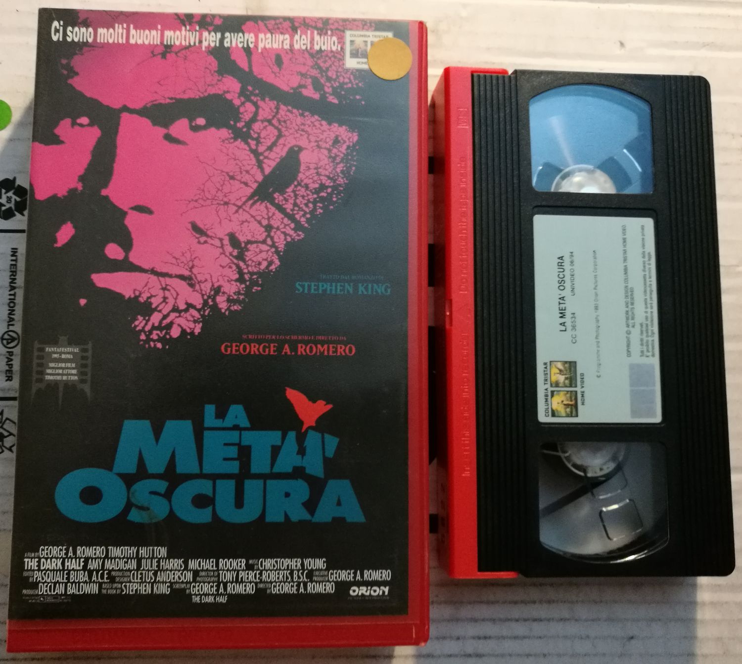 TeknoFilm - VHS – LA META' OSCURA di George A. Romero (1992) - COLUMBIA TRISTAR TeknoFilm - VHS – LA META' OSCURA di George A. Romero (1992) - COLUMBIA TRISTAR