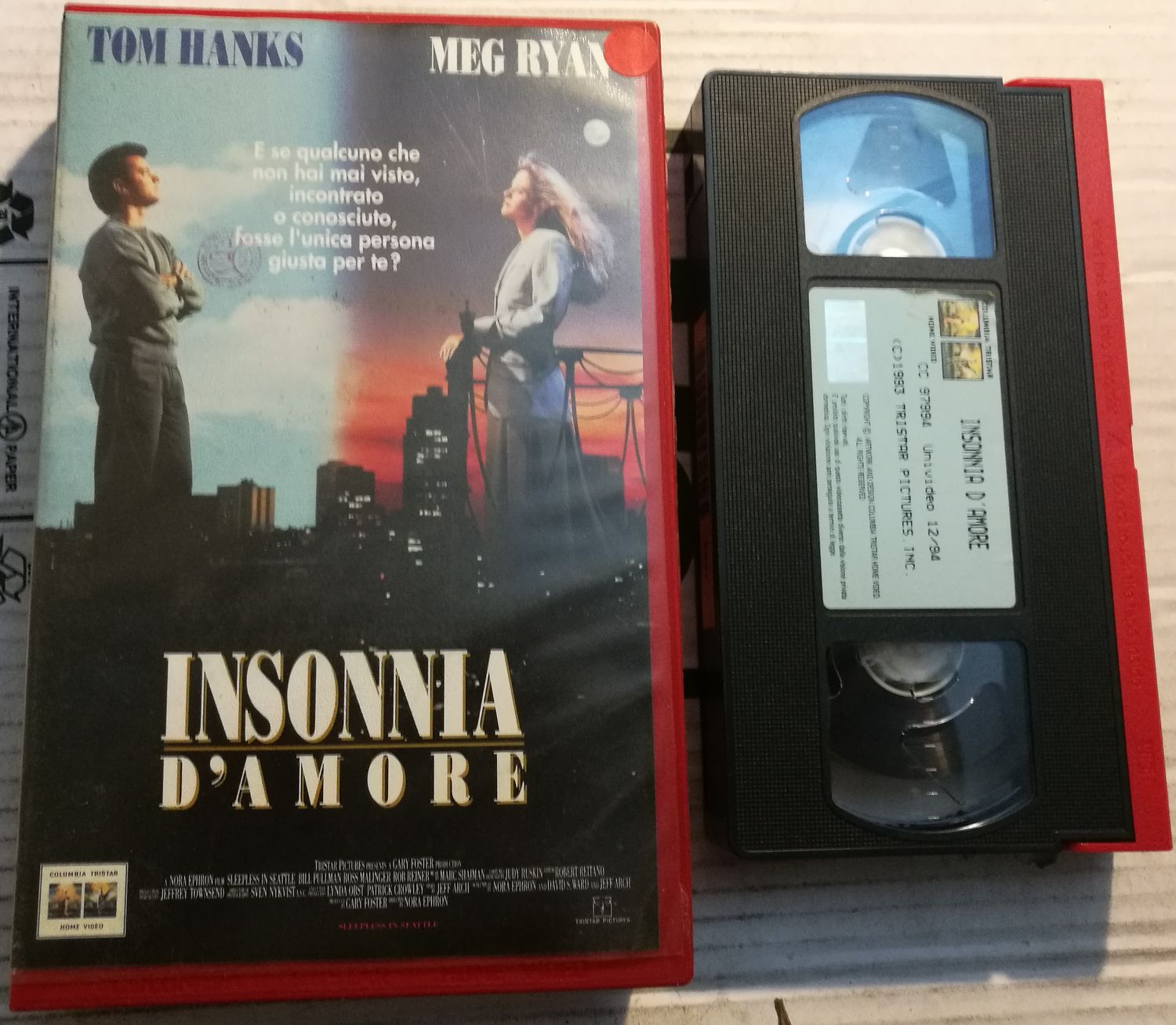 TeknoFilm - VHS – INSONNIA D'AMORE di Nora Ephron (1993) - COLUMBIA TRISTAR TeknoFilm - VHS – INSONNIA D'AMORE di Nora Ephron (1993) - COLUMBIA TRISTAR
