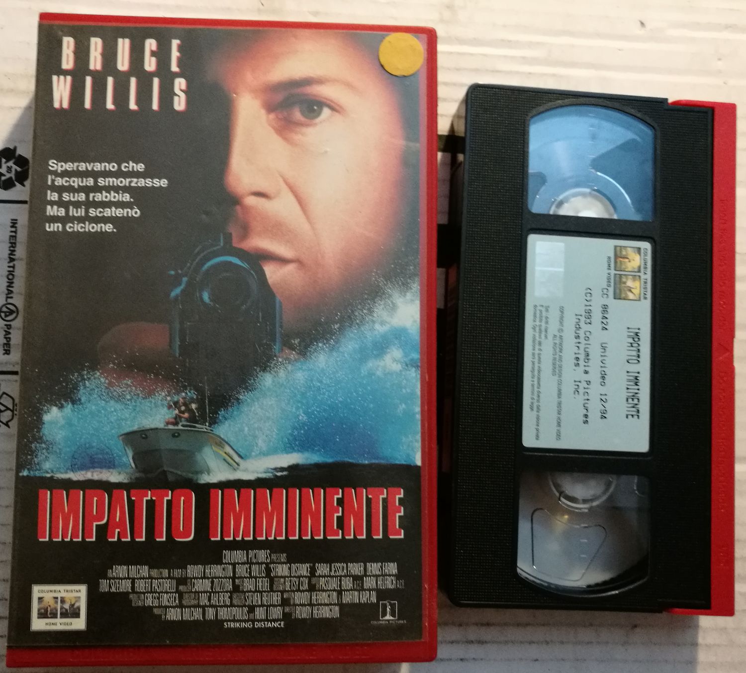 TeknoFilm - VHS – IMPATTO IMMINENTE di Rowdy Herrington (1993) - COLUMBIA TRISTAR TeknoFilm - VHS – IMPATTO IMMINENTE di Rowdy Herrington (1993) - COLUMBIA TRISTAR