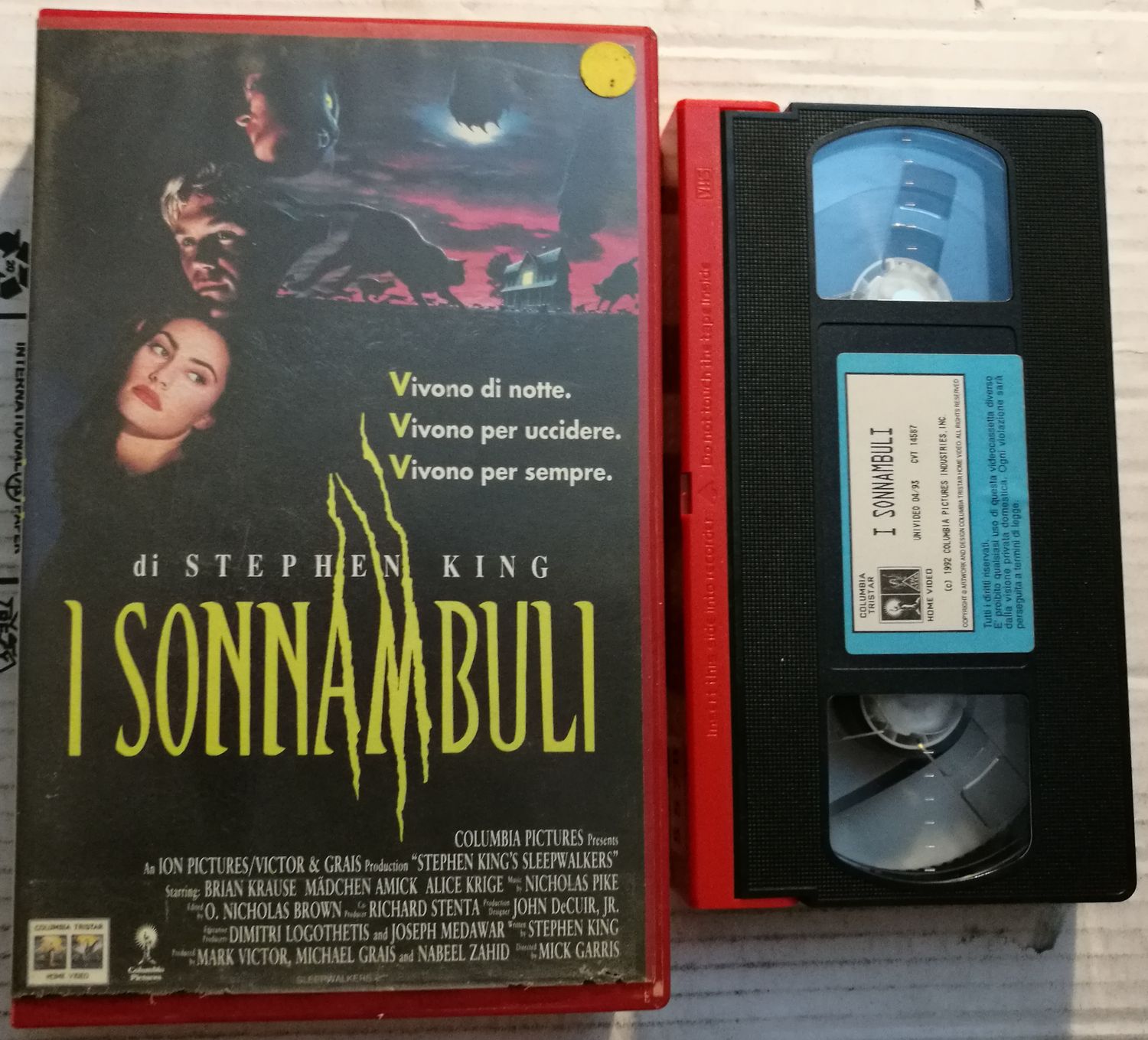 TeknoFilm - VHS – I SONNAMBULI di Mick Garris (1992) - COLUMBIA TRISTAR TeknoFilm - VHS – I SONNAMBULI di Mick Garris (1992) - COLUMBIA TRISTAR