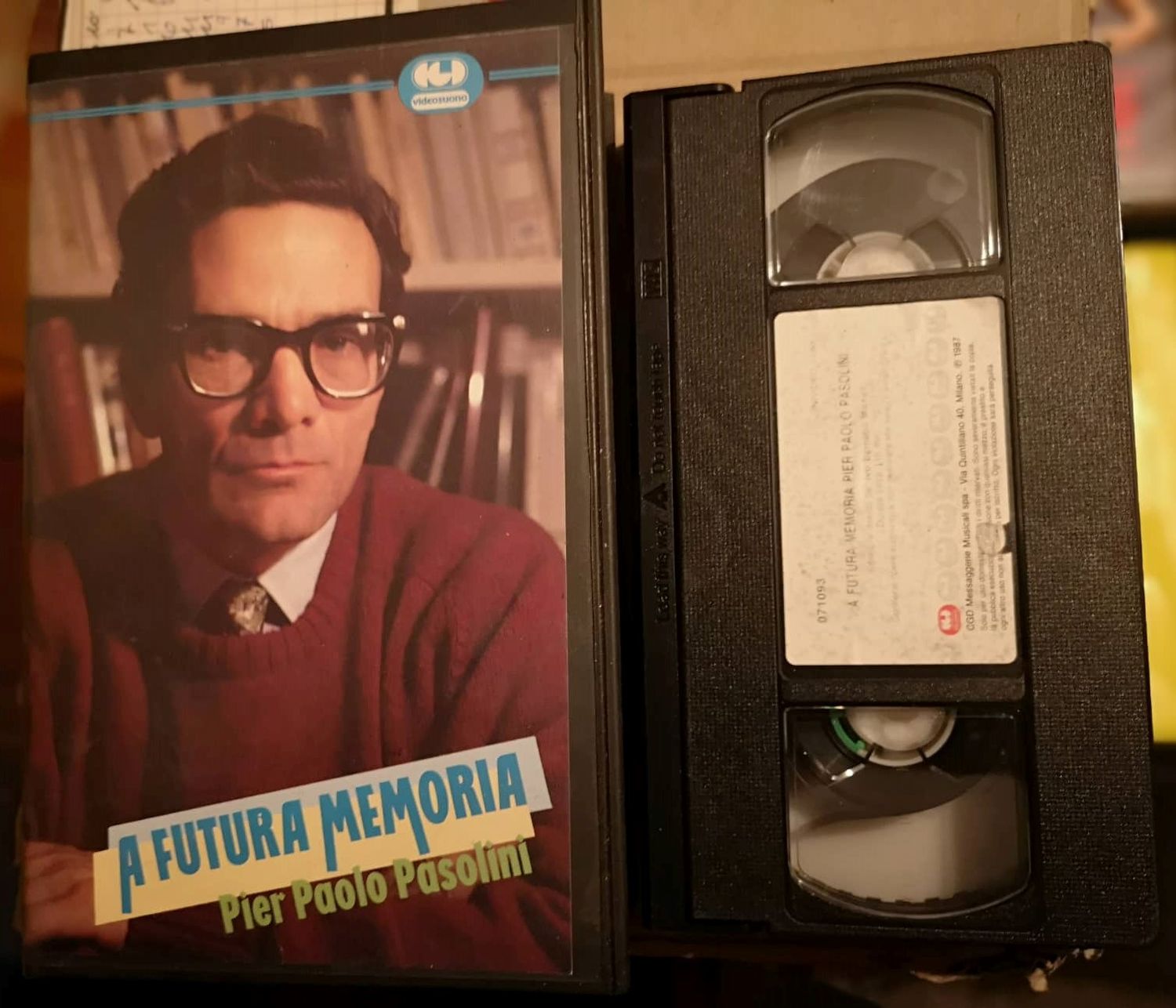 TeknoFilm - VHS – A FUTURA MEMORIA - PIER PAOLO PASOLINI di Ivo Barnabò Micheli (1985) - CECCHI GORI HOME VIDEO TeknoFilm - VHS – A FUTURA MEMORIA - PIER PAOLO PASOLINI di Ivo Barnabò Micheli (1985) - CECCHI GORI HOME VIDEO