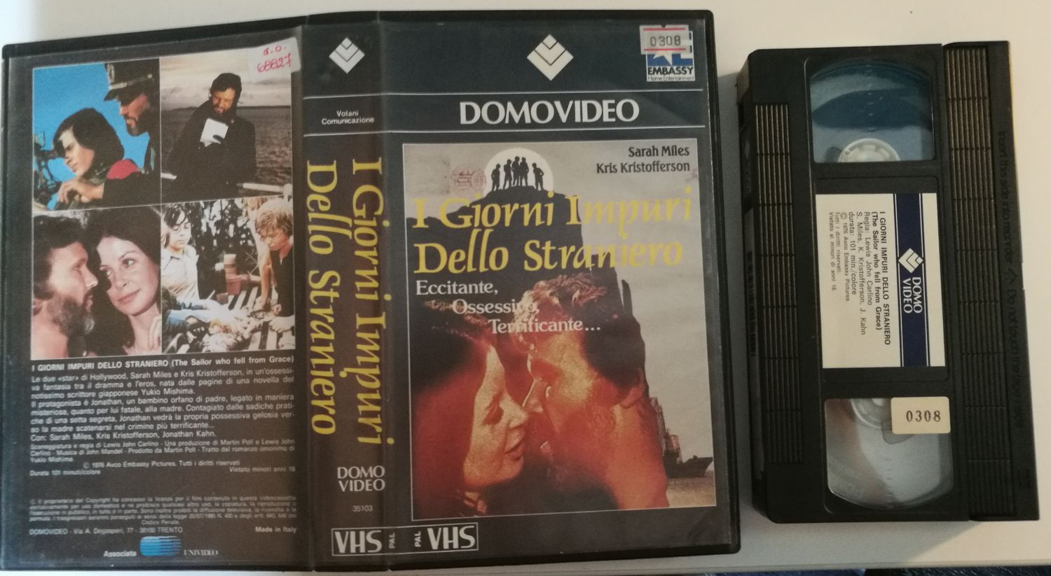 TeknoFilm - VHS – I GIORNI IMPURI DELLO STRANIERO di Lewis John Carlino (1976) - DOMOVIDEO (INEDITO IN DVD) TeknoFilm - VHS – I GIORNI IMPURI DELLO STRANIERO di Lewis John Carlino (1976) - DOMOVIDEO (INEDITO IN DVD)