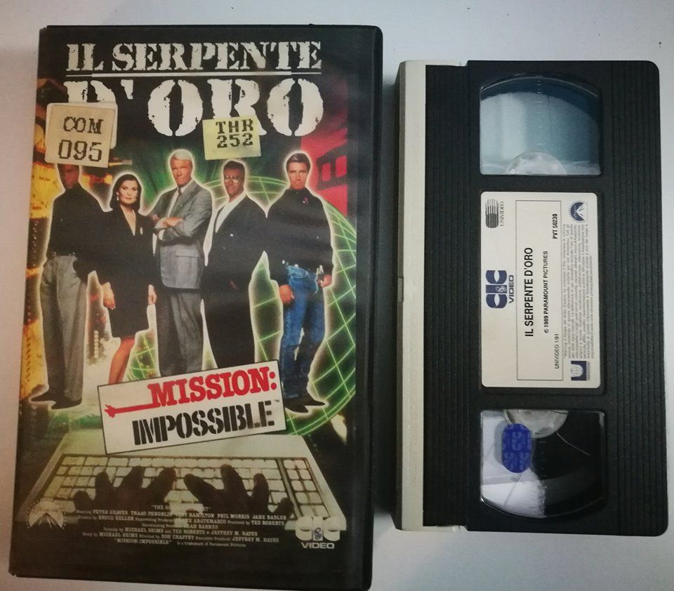 TeknoFilm - VHS – IL SERPENTE D'ORO - MISSION IMPOSSIBLE di Don Chaffey (1989) - CIC (INEDITO IN DVD) TeknoFilm - VHS – IL SERPENTE D'ORO - MISSION IMPOSSIBLE di Don Chaffey (1989) - CIC (INEDITO IN DVD)