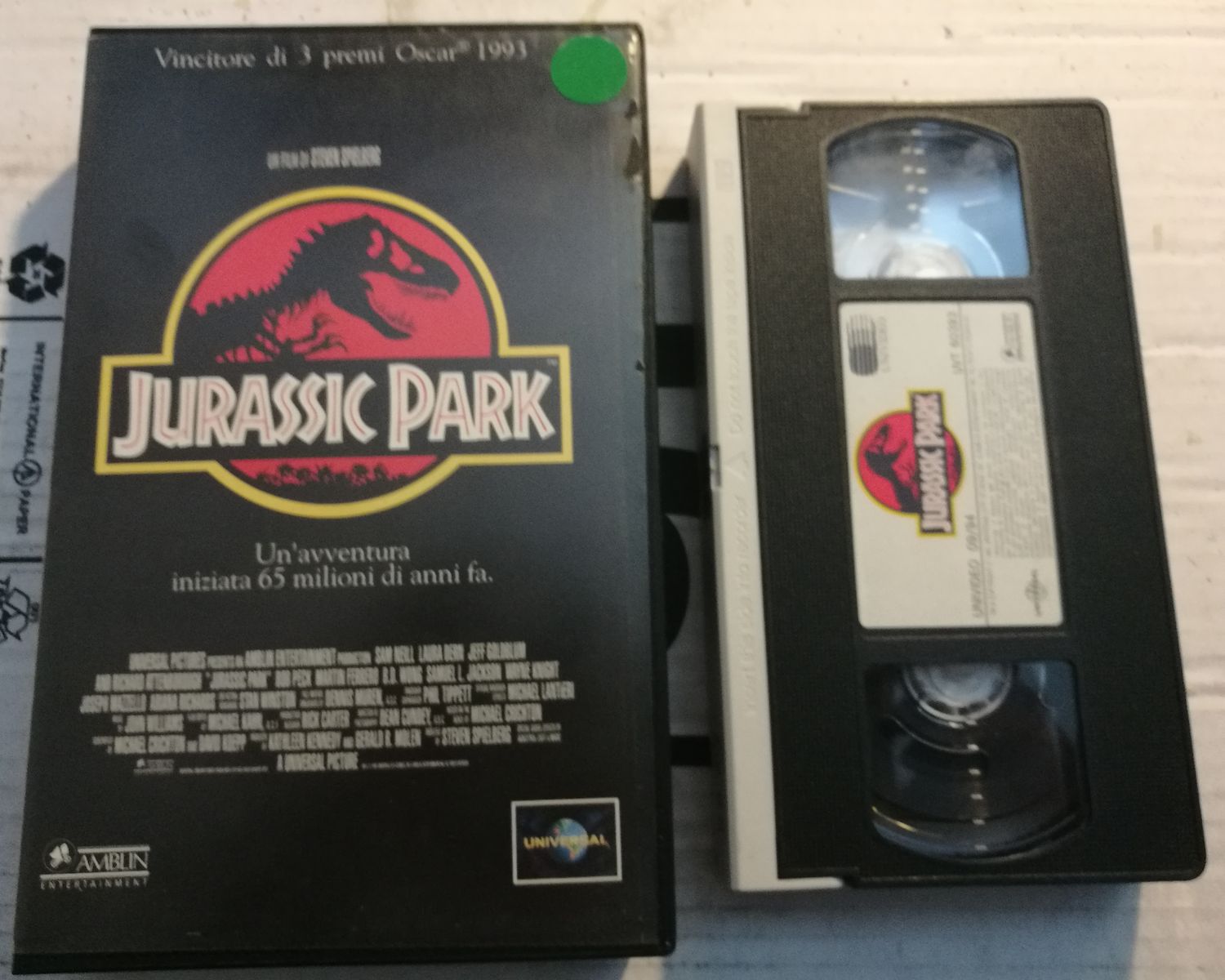 TeknoFilm - VHS – JURASSIC PARK di Steven Spielberg (1993) - CIC TeknoFilm - VHS – JURASSIC PARK di Steven Spielberg (1993) - CIC