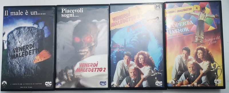 TeknoFilm - 4 VHS – 8 Episodi Serie TV VENERDI' 13 - VENERDI' MALEDETTO 1 - 2 -3 - 4 (1987)
