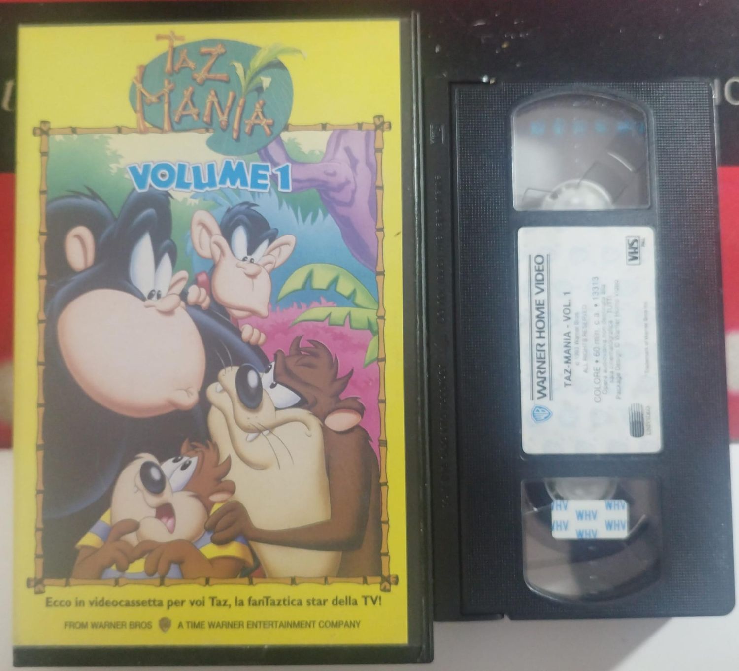 TeknoFilm – 3 VHS – TAZ MANIA Volume 1 - 2 - 3 (18 Episodi) di Lenord Robinson (1991) - WARNER BROS (INEDITO IN DVD)