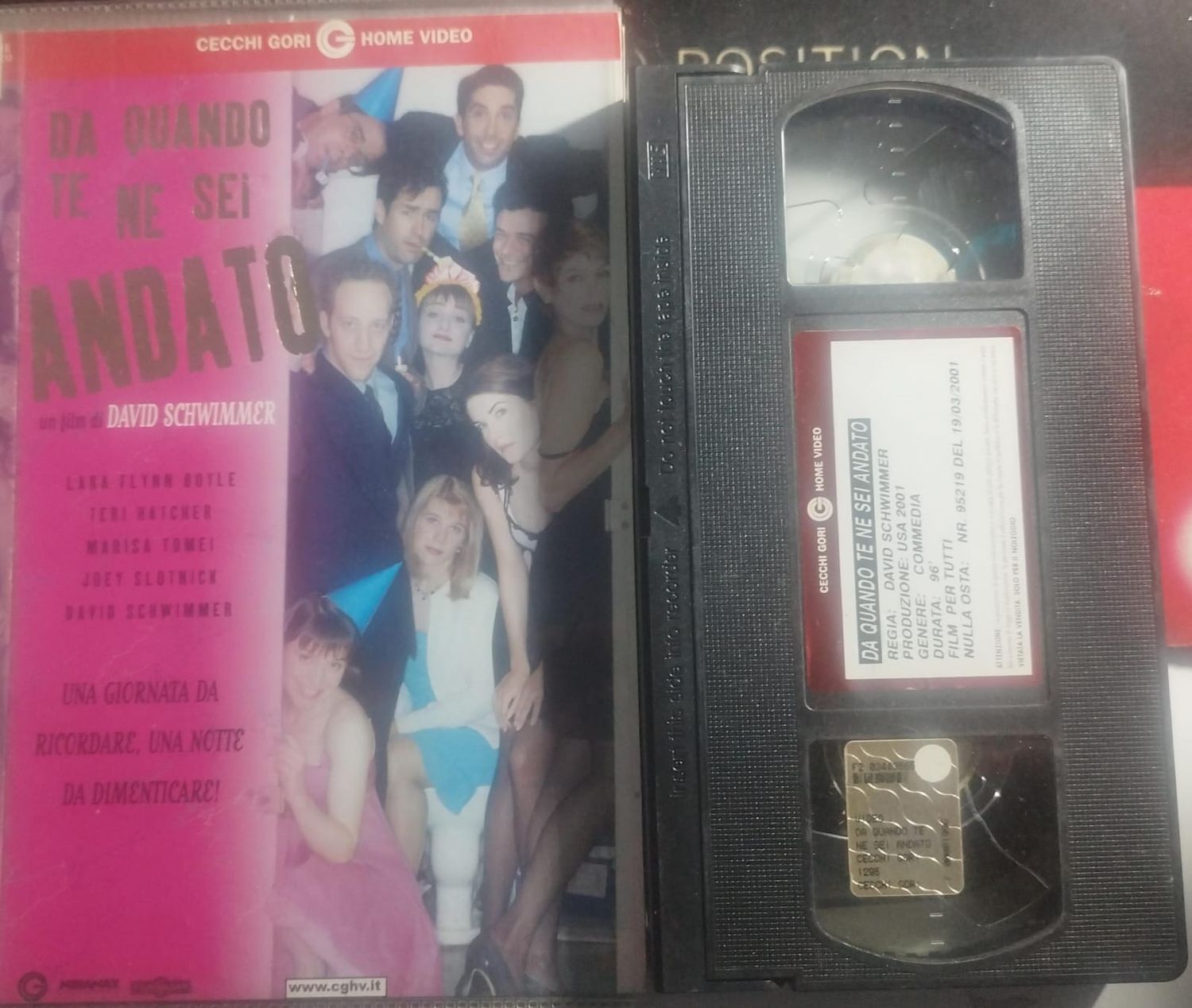 TeknoFilm - VHS (Copertina tagliata) – DA QUANDO TE NE SEI ANDATO di David Schwimmer (1998) - CECCHI GORI HOME VIDEO TeknoFilm - VHS (Copertina tagliata) – DA QUANDO TE NE SEI ANDATO di David Schwimmer (1998) - CECCHI GORI HOME VIDEO