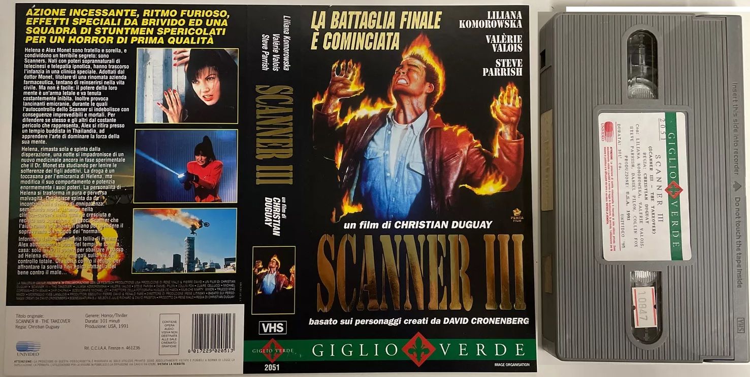 TeknoFilm - VHS – SCANNER 3 di Christian Duguay (1992) - CECCHI GORI HOME VIDEO TeknoFilm - VHS – SCANNER 3 di Christian Duguay (1992) - CECCHI GORI HOME VIDEO