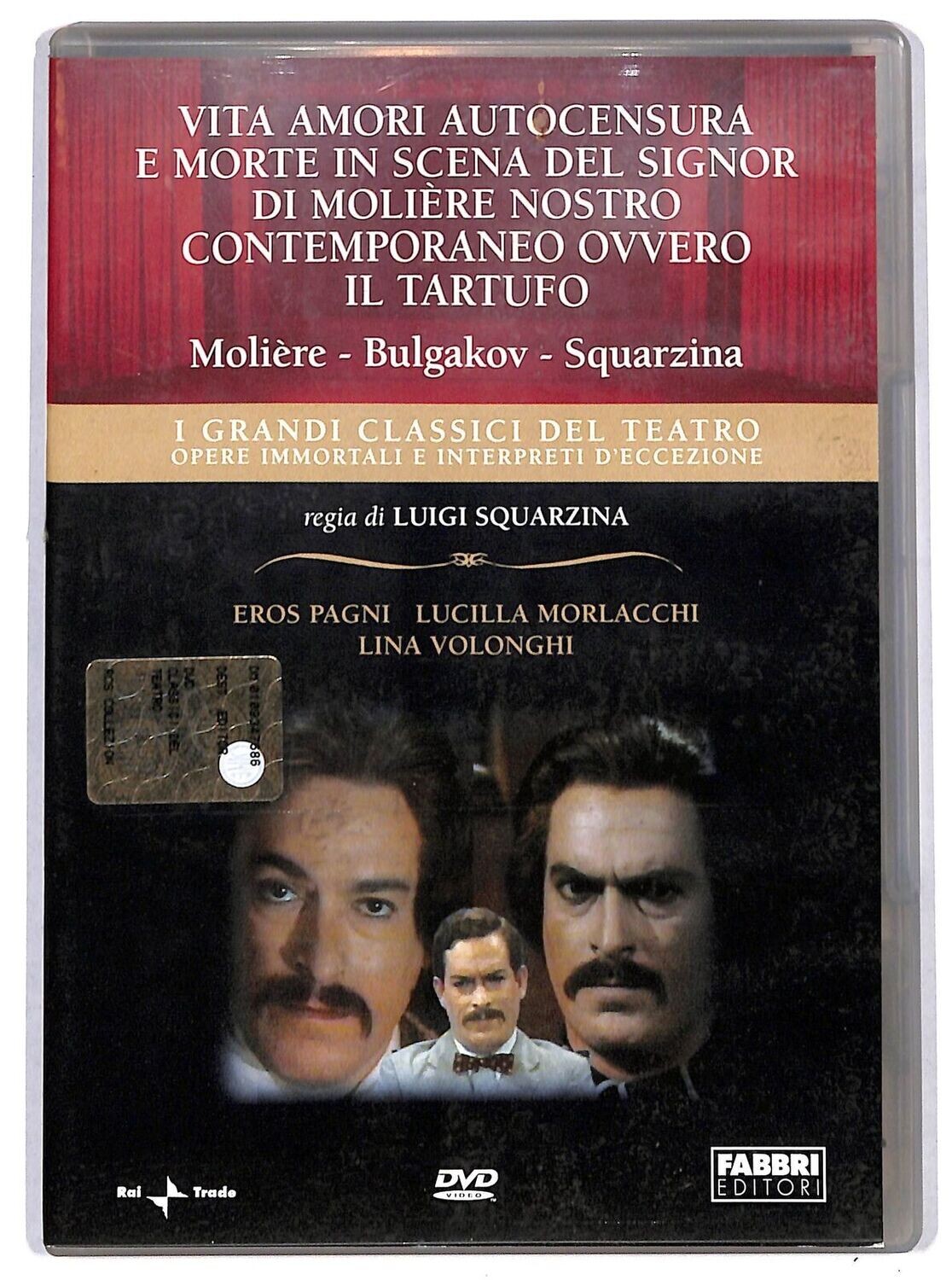 TeknoFilm - DVD – I grandi classici del Teatro: VITA AMORI AUTOCENSURA E MORTE IN SCENA DEL SIGNOR DI MOLIERE NOSTRO CONTEMPORANEO OVVERO IL TARTUFO di Luigi Squarzina (1975) - FABBRI EDITORI