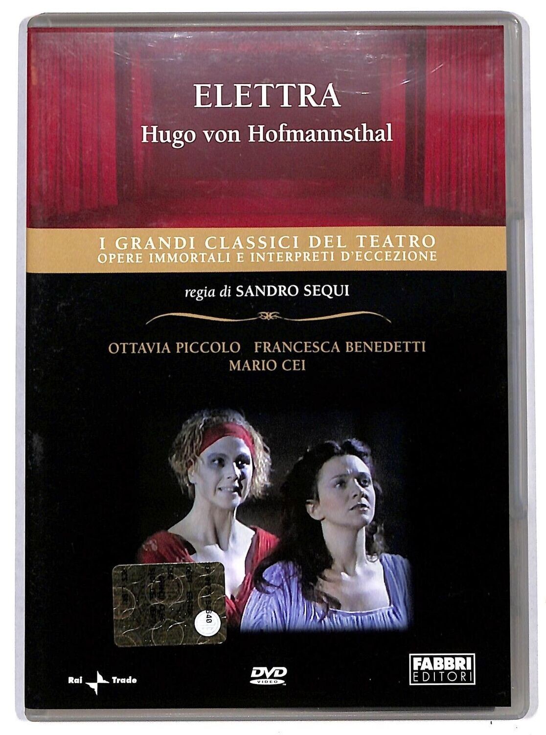 TeknoFilm - DVD – I grandi classici del Teatro: HUGO VON HOFMANNSTHAL - ELETTRA di Sandro Sequi (1962) - FABBRI EDITORI