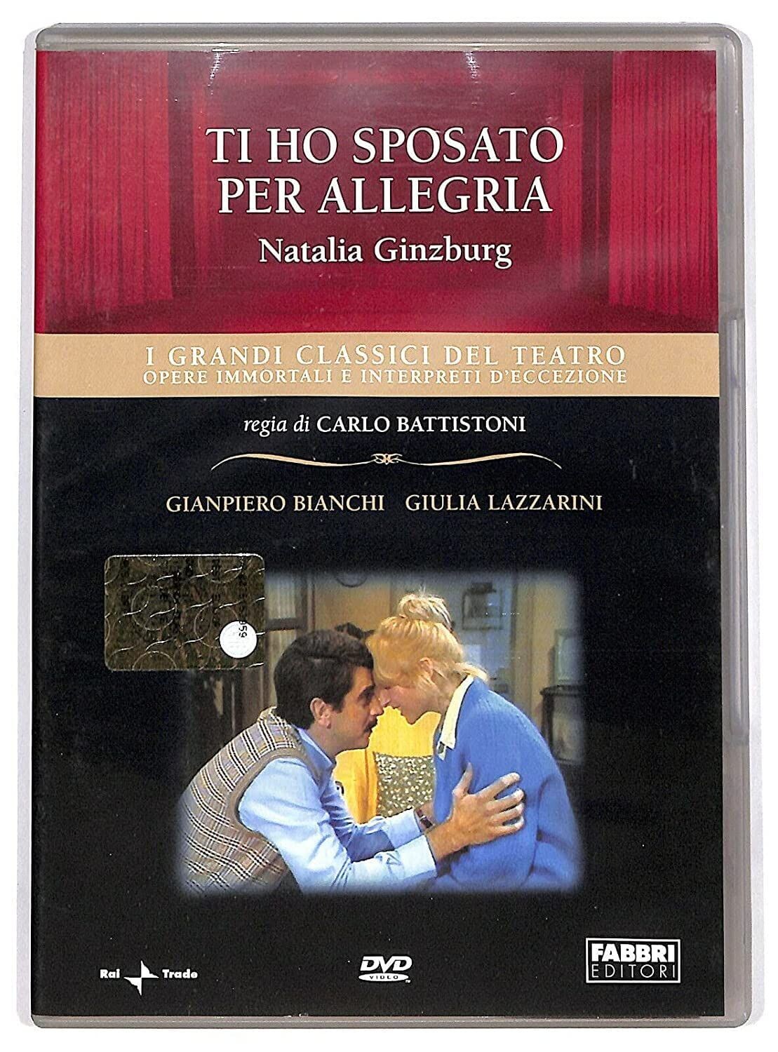 TeknoFilm - DVD – I grandi classici del Teatro: NATALIA GINZBURG - TI HO SPOSATO PER ALLEGRIA  di Carlo Battistoni (1982) - FABBRI EDITORI