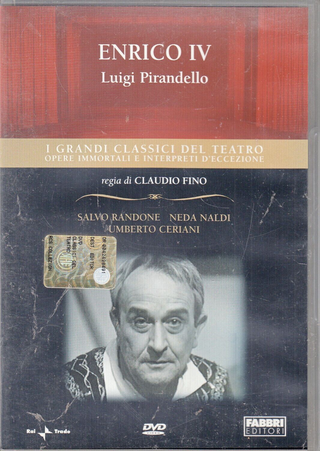 TeknoFilm - DVD – I grandi classici del Teatro: LUIGI PIRANDELLO - ENRICO IV di Claudio Fino (1967) - FABBRI EDITORI