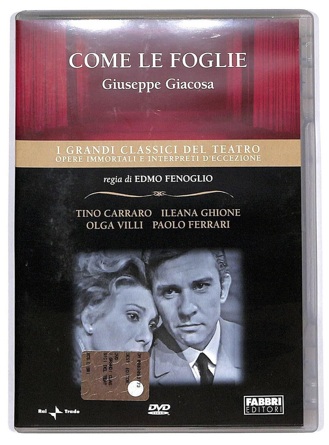 TeknoFilm - DVD – I grandi classici del Teatro: GIUSEPPE GIACOSA - COME LE FOGLIE di Edmo Fenoglio (1965) - FABBRI EDITORI