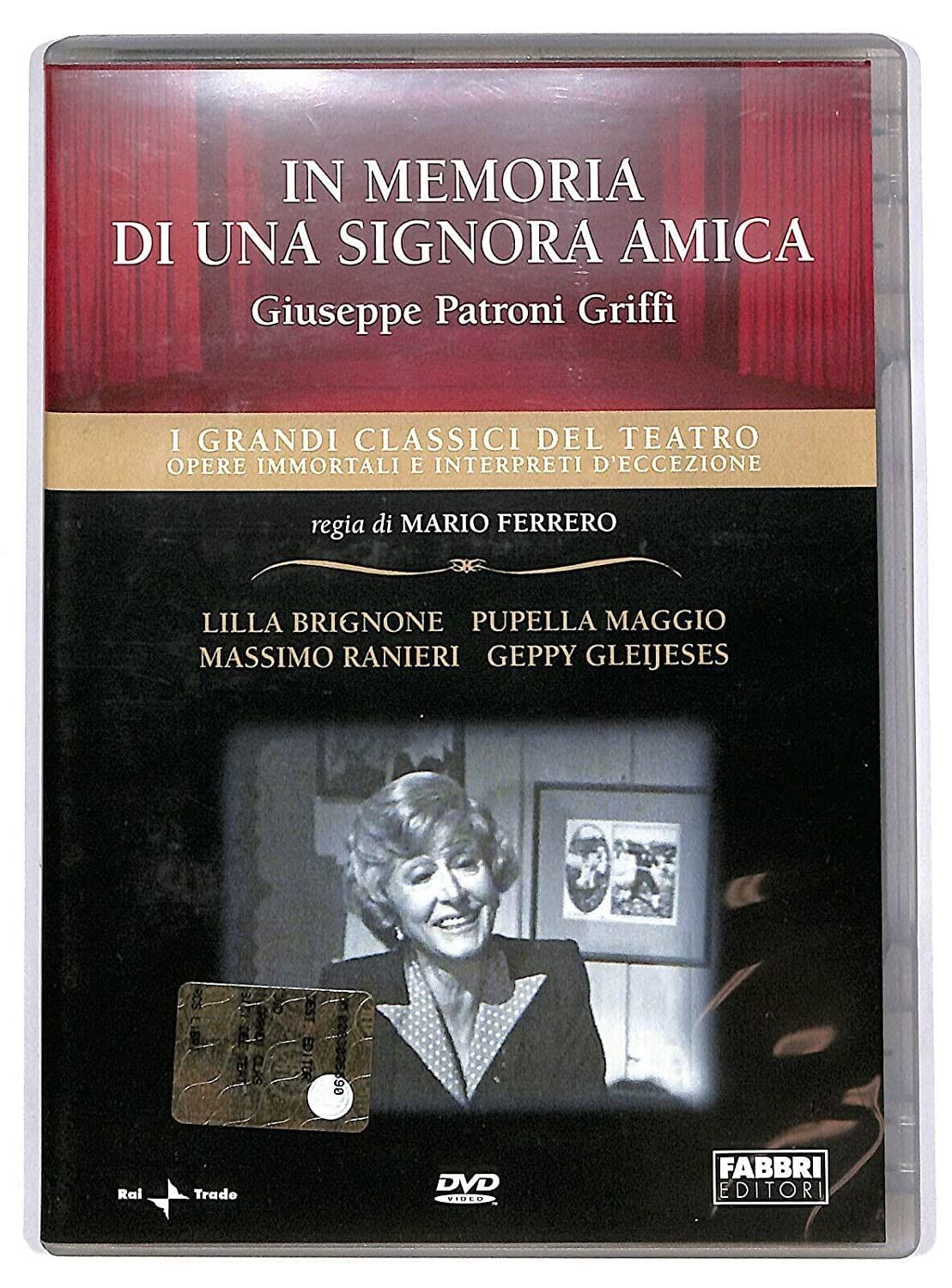 TeknoFilm - DVD – I grandi classici del Teatro: GRIFFI -  IN MEMORIA DI UNA SIGNORA AMICA di Mario Ferrero (1978) - FABBRI EDITORI