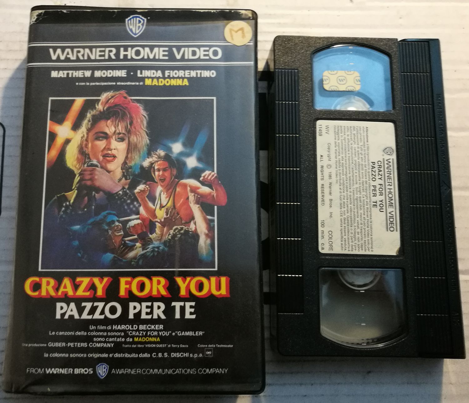 TeknoFilm – VHS – CRAZY FOR YOU - PAZZO PER TE di Harold Becker (1985) - WARNER BROS (INEDITO IN DVD) TeknoFilm – VHS – CRAZY FOR YOU - PAZZO PER TE di Harold Becker (1985) - WARNER BROS (INEDITO IN DVD)