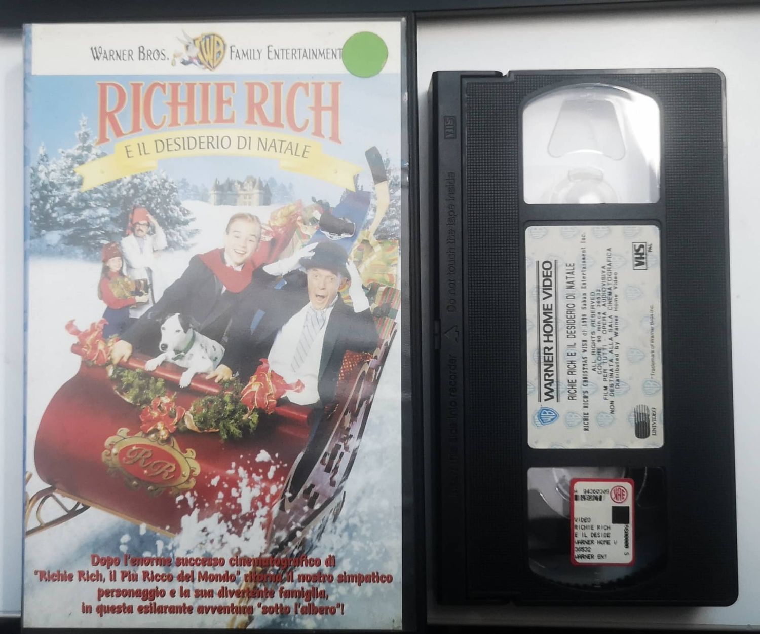 TeknoFilm – VHS – RICHIE RICH E IL DESIDERIO DI NATALE di John Murlowski (1998) - WARNER BROS (INEDITO IN DVD)