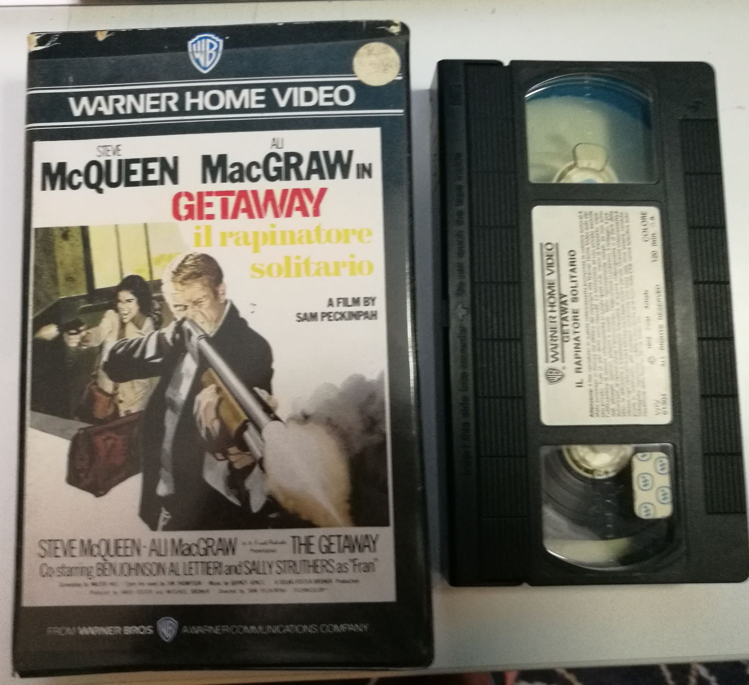TeknoFilm – VHS – GETAWAY - IL RAPINATORE SOLITARIO di Sam Peckinpah (1972) - WARNER BROS (INEDITO IN DVD) TeknoFilm – VHS – GETAWAY - IL RAPINATORE SOLITARIO di Sam Peckinpah (1972) - WARNER BROS (INEDITO IN DVD)
