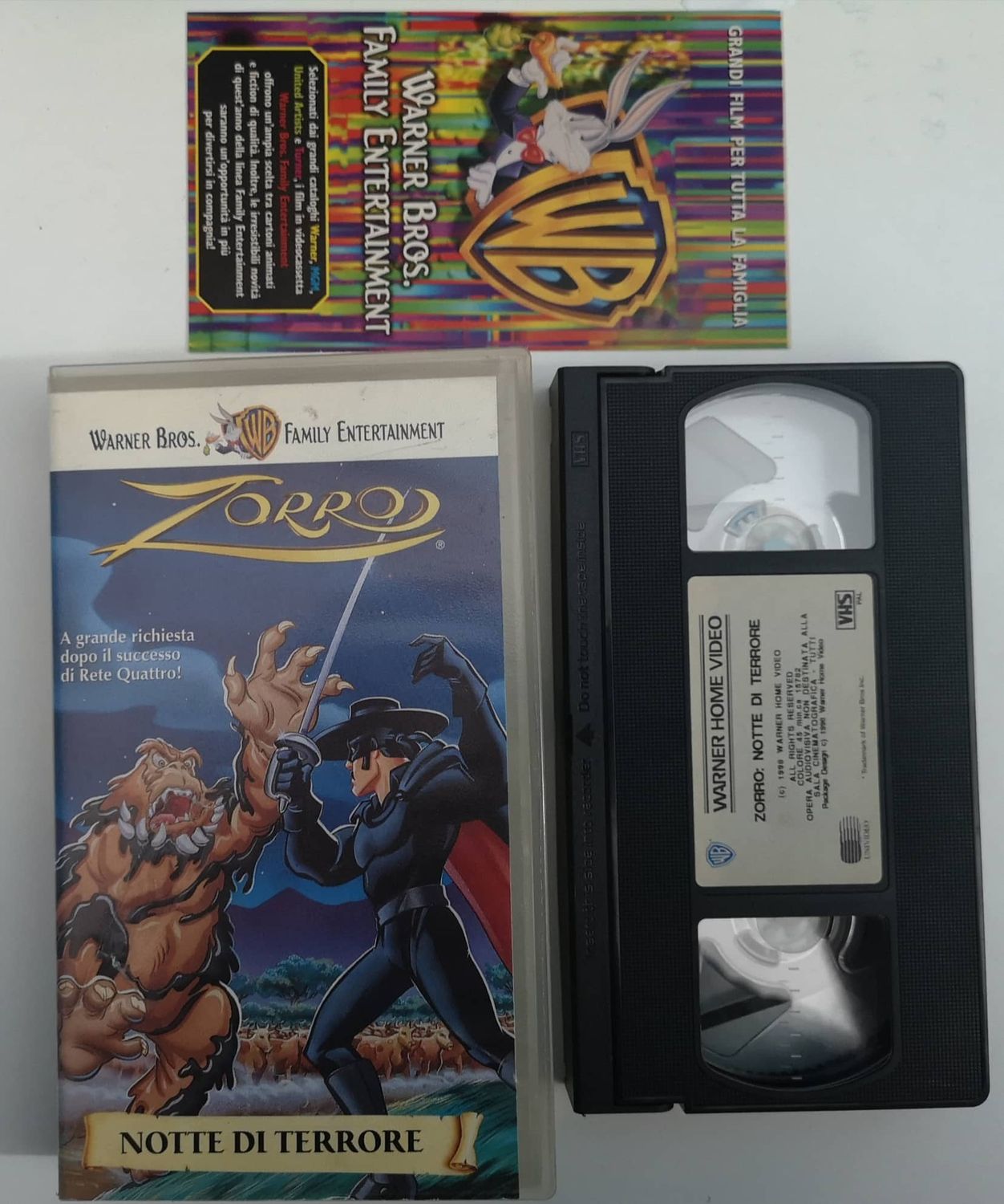 TeknoFilm – VHS – ZORRO - NOTTE DI TERRORE (1998) - WARNER BROS (INEDITO IN DVD) TeknoFilm – VHS – ZORRO - NOTTE DI TERRORE (1998) - WARNER BROS (INEDITO IN DVD)