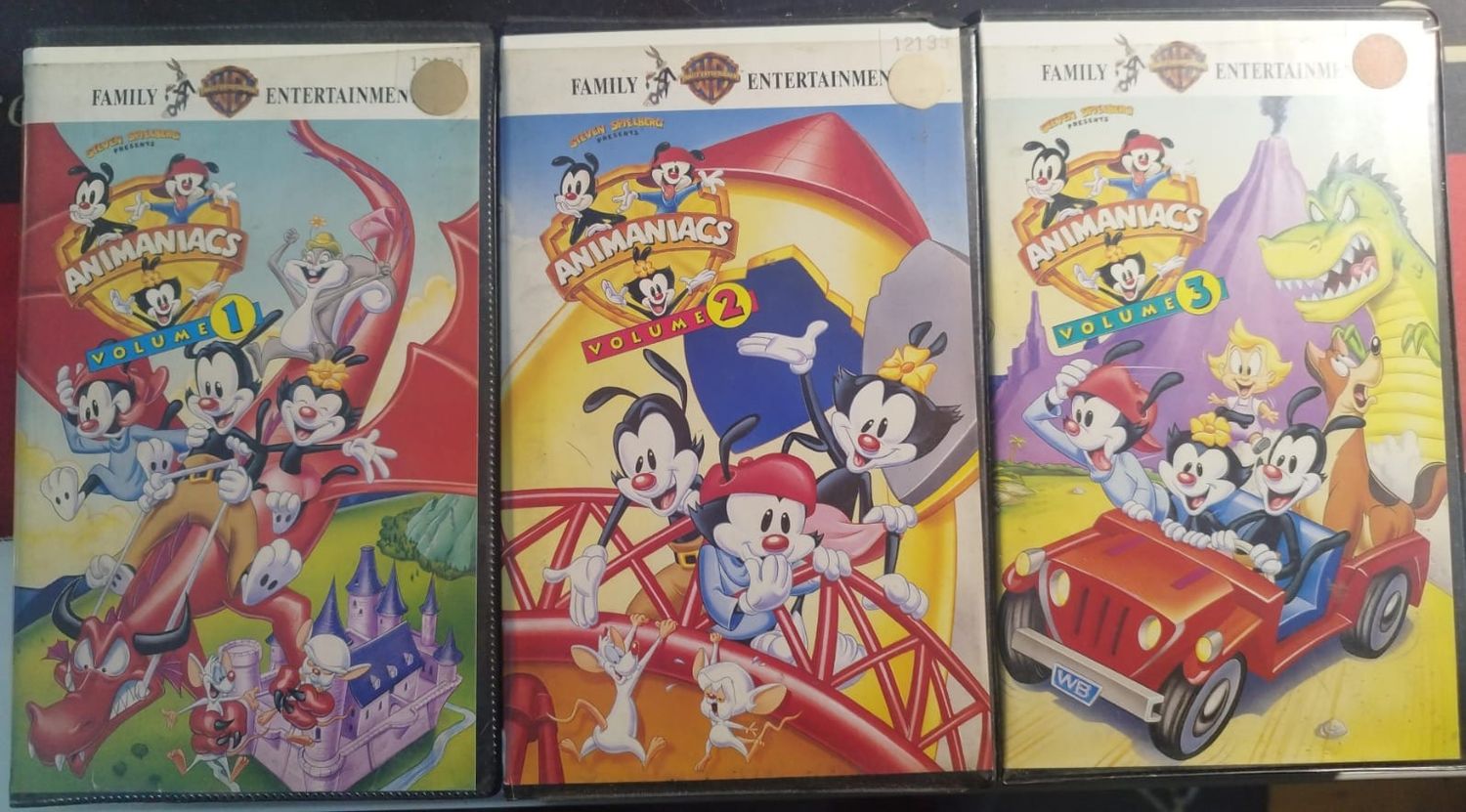 TeknoFilm – 3 VHS – Cartoni Animati ANIMANIACS Volume 1 - 2 - 3 (1995) - WARNER BROS (INEDITO IN DVD)
