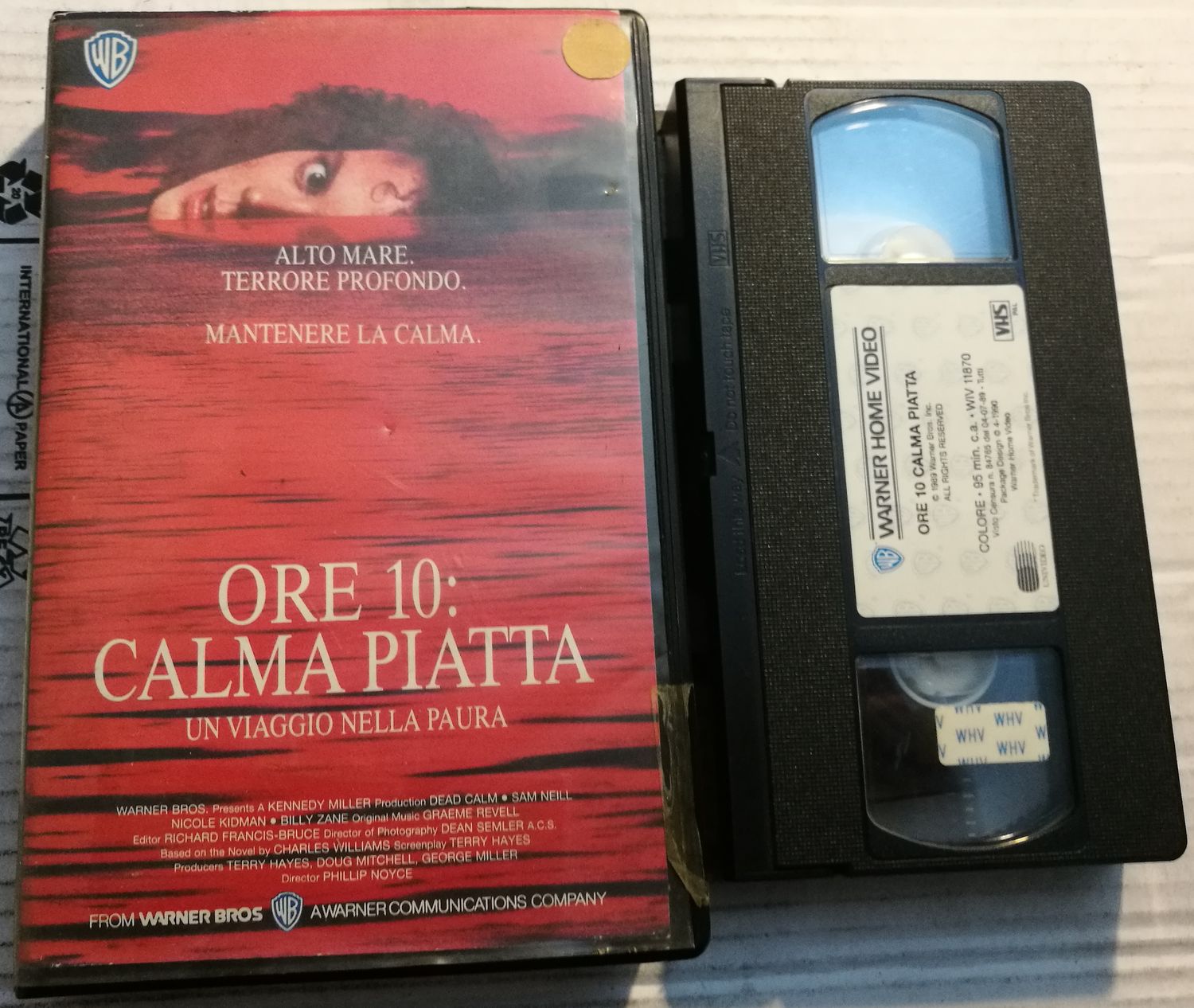 TeknoFilm – VHS – ORE 10 CALMA PIATTA di Phillip Noyce (1989) - WARNER BROS TeknoFilm – VHS – ORE 10 CALMA PIATTA di Phillip Noyce (1989) - WARNER BROS