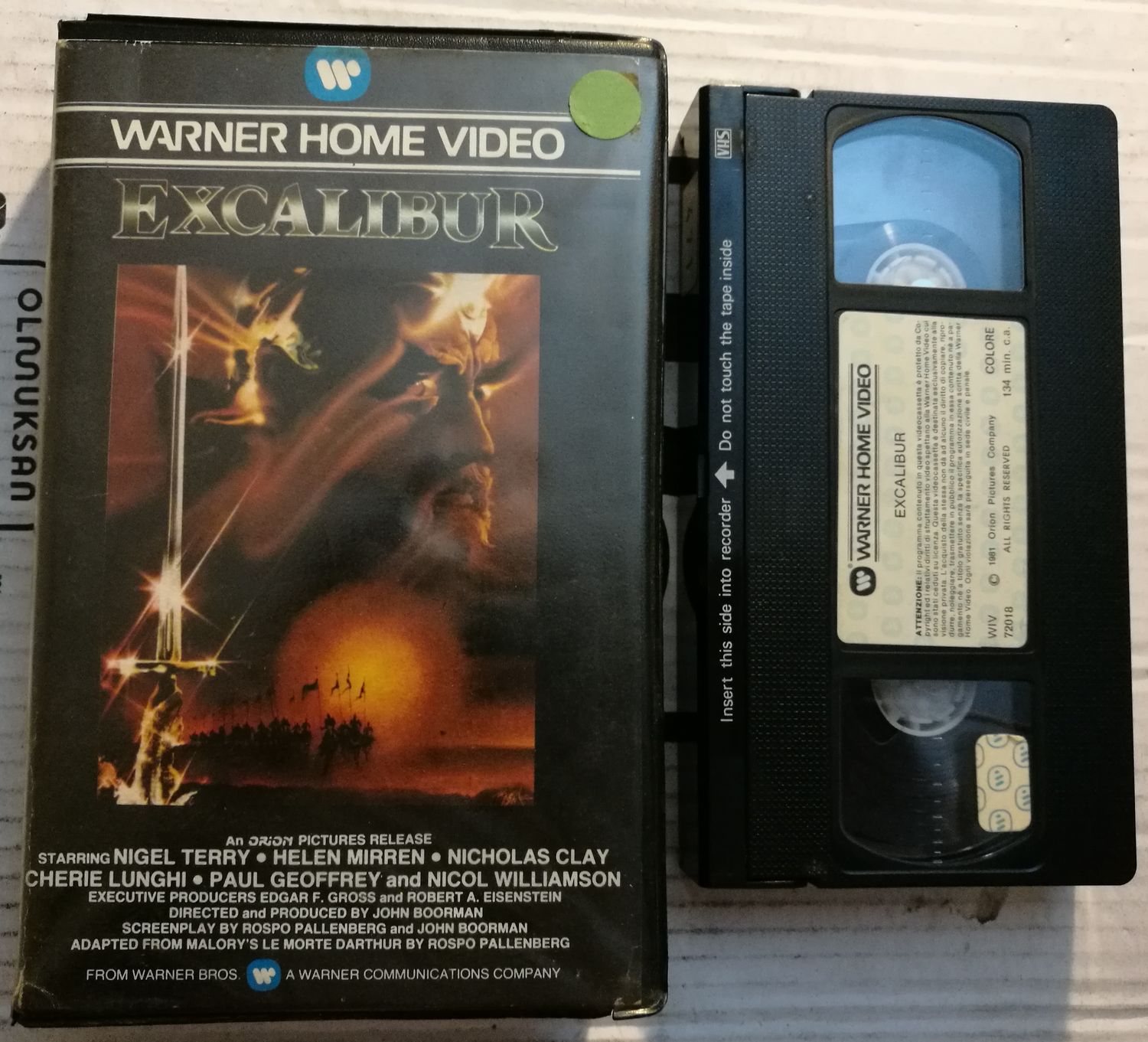 TeknoFilm – VHS – EXCALIBUR di John Boorman (1981) - WARNER BROS TeknoFilm – VHS – EXCALIBUR di John Boorman (1981) - WARNER BROS