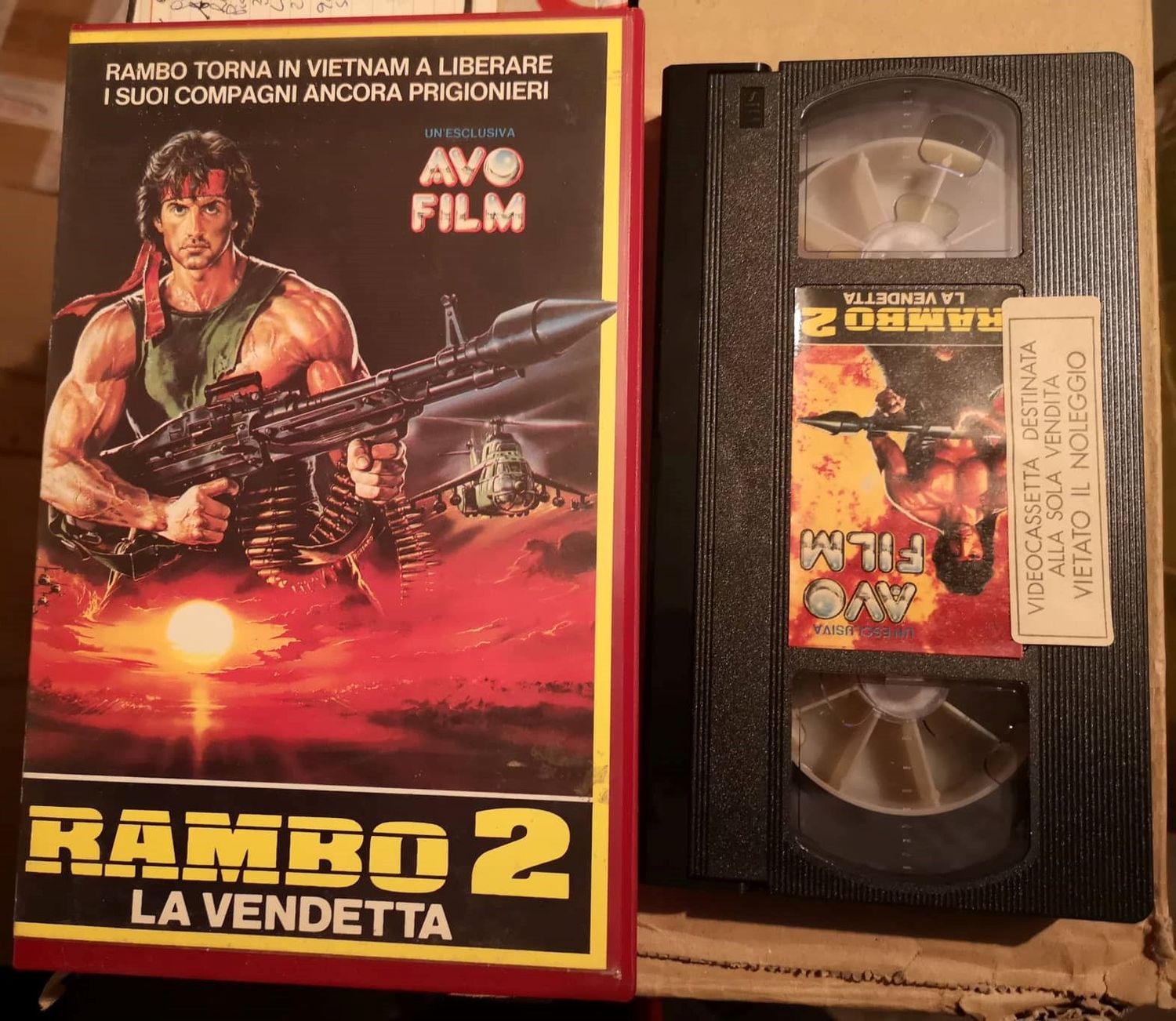 TeknoFilm - VHS - RAMBO 2 - LA VENDETTA di George P. Cosmatos (1985) - AVOFILM TeknoFilm - VHS - RAMBO 2 - LA VENDETTA di George P. Cosmatos (1985) - AVOFILM