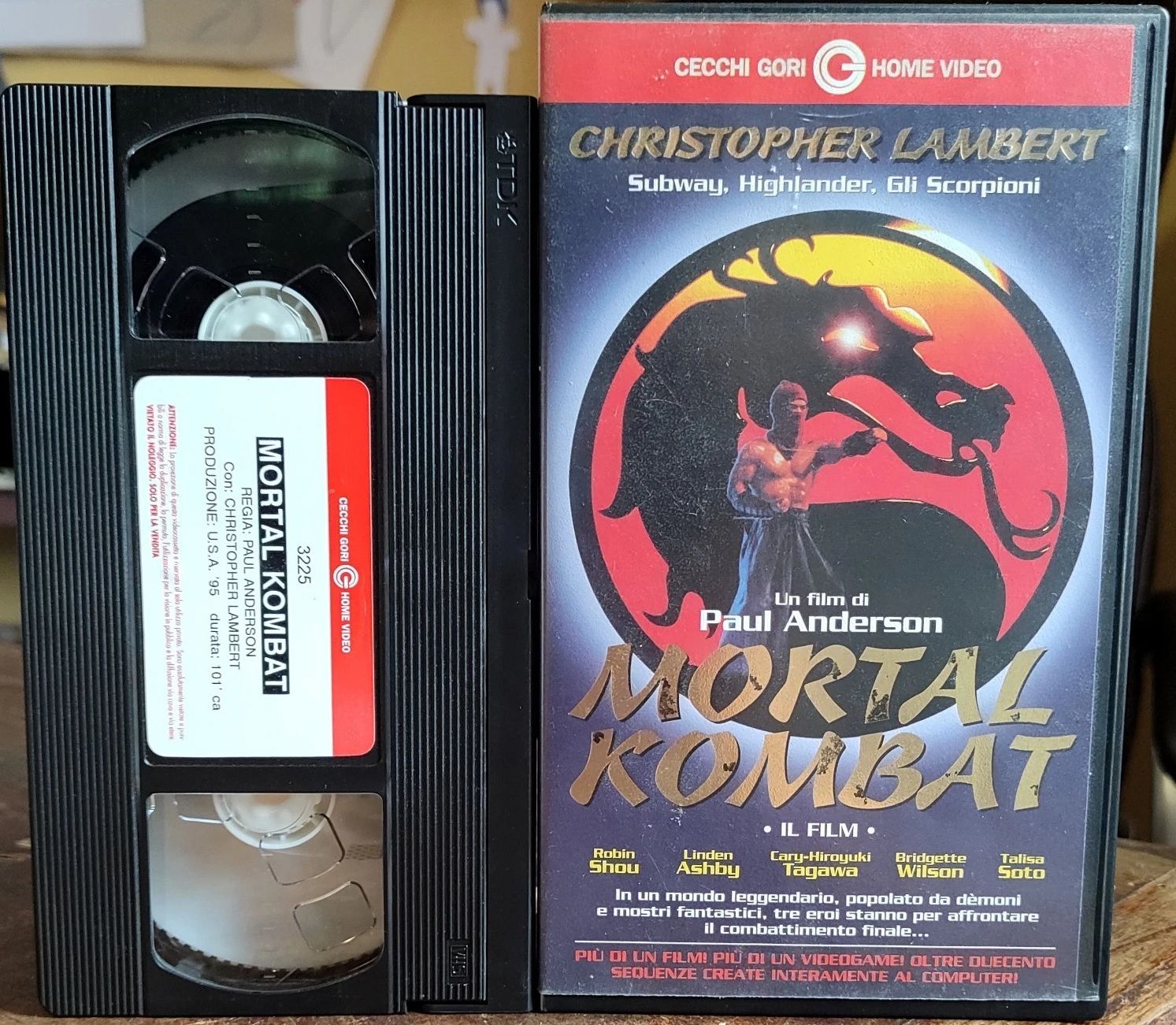 TeknoFilm - VHS (Copertina tagliata) – MORTAL KOMBAT di Paul W. S. Anderson (1995) - CECCHI GORI HOME VIDEO