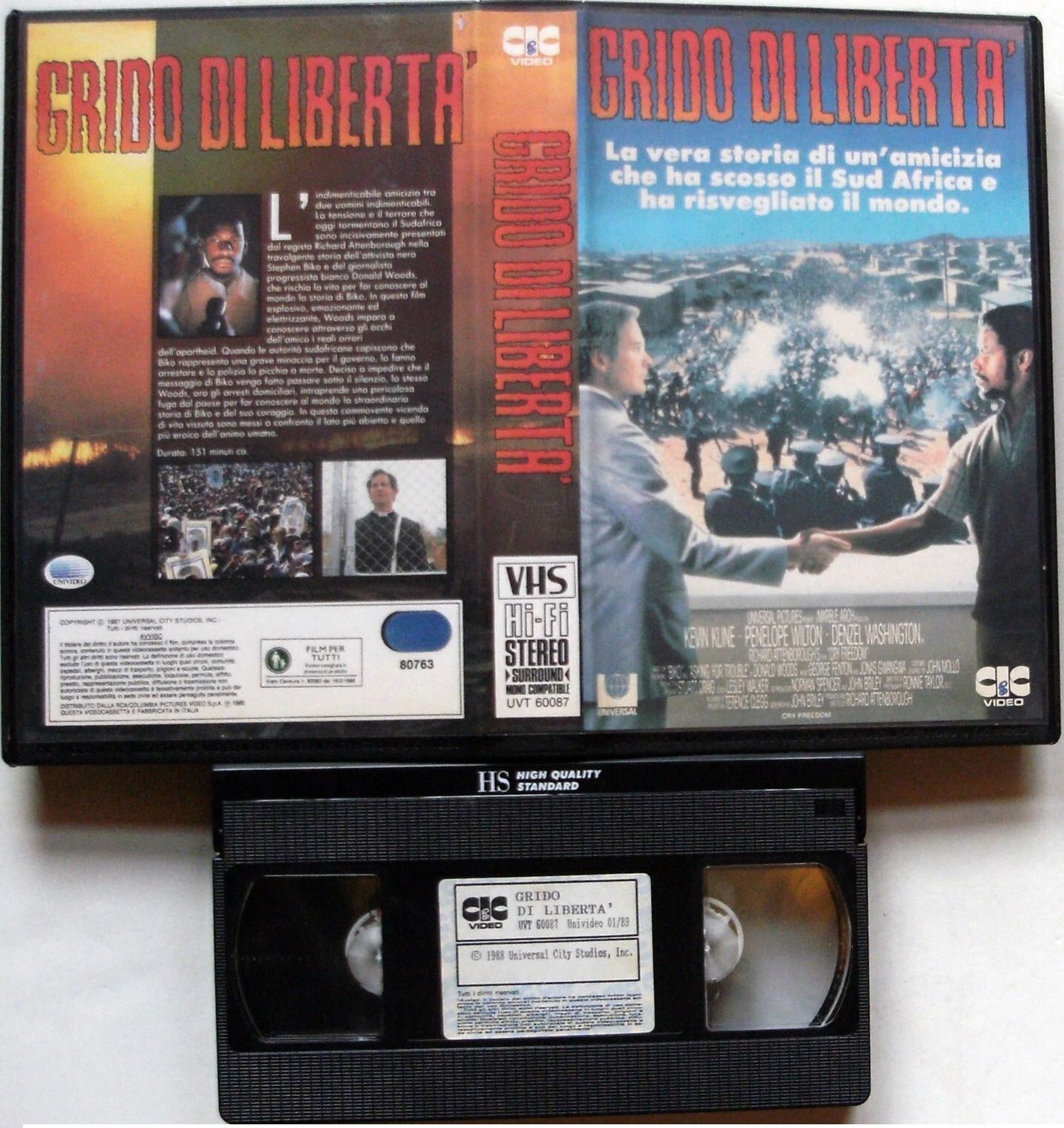 TeknoFilm - VHS – GRIDO DI LIBERTA' di Richard Attenborough (1987) - CIC TeknoFilm - VHS – GRIDO DI LIBERTA' di Richard Attenborough (1987) - CIC