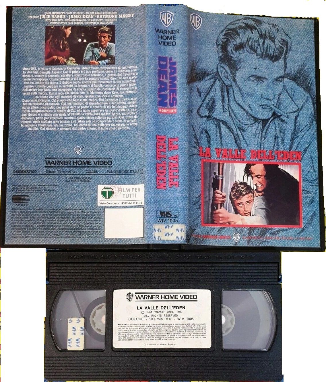 TeknoFilm - VHS - LA VALLE DELL'EDEN di Elia Kazan (1955) - WARNER BROS TeknoFilm - VHS - LA VALLE DELL'EDEN di Elia Kazan (1955) - WARNER BROS