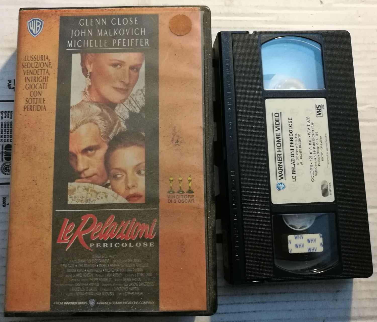 TeknoFilm - VHS - LE RELAZIONI PERICOLOSE di Stephen Frears (1988) - WARNER BROS TeknoFilm - VHS - LE RELAZIONI PERICOLOSE di Stephen Frears (1988) - WARNER BROS