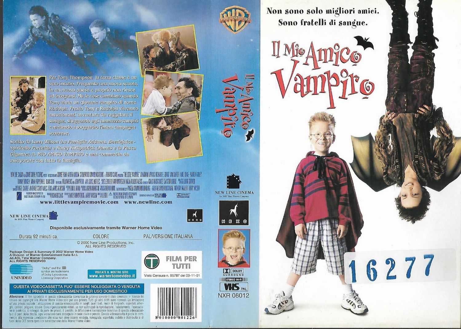 TeknoFilm - VHS - IL MIO AMICO VAMPIRO di Uli Edel (2000) - WARNER BROS TeknoFilm - VHS - IL MIO AMICO VAMPIRO di Uli Edel (2000) - WARNER BROS