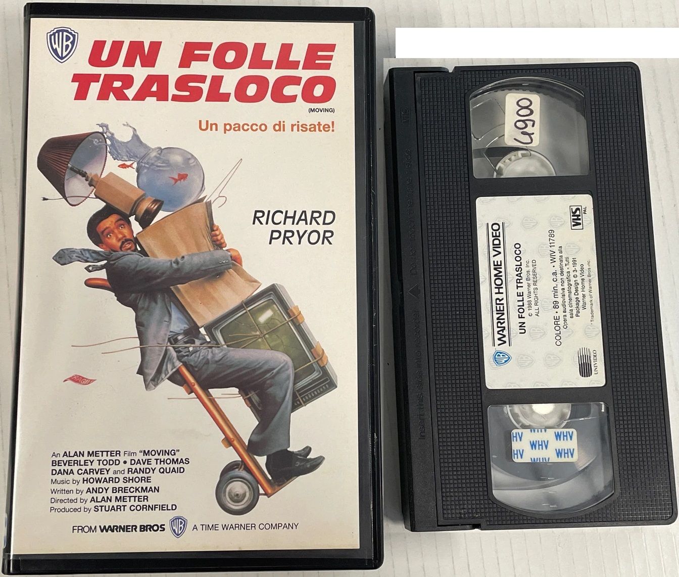 TeknoFilm - VHS - UN FOLLE TRASLOCO di Alan Metter (1988) - WARNER BROS (INEDITO IN DVD) TeknoFilm - VHS - UN FOLLE TRASLOCO di Alan Metter (1988) - WARNER BROS (INEDITO IN DVD)