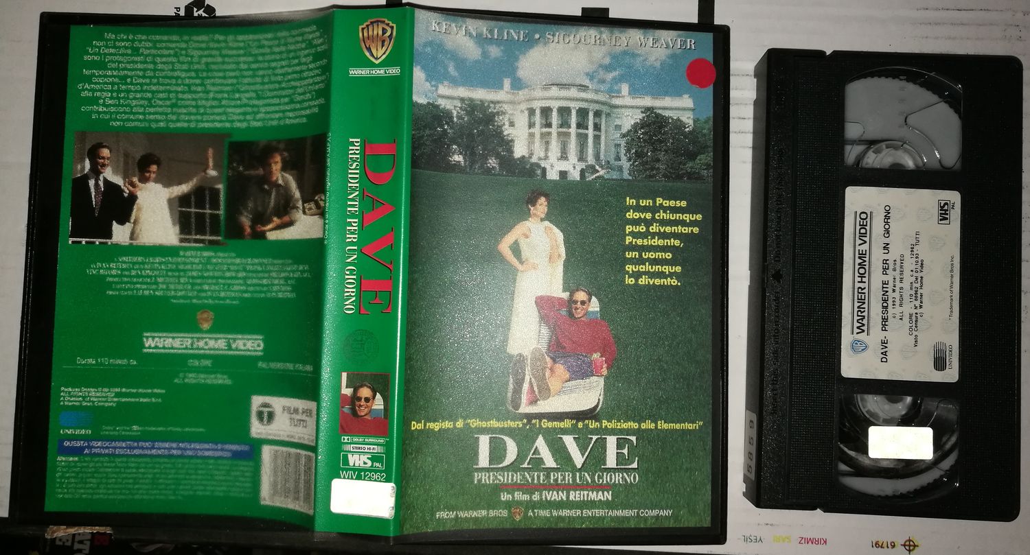 TeknoFilm - VHS - DAVE - PRESIDENTE PER UN GIORNO di Ivan Reitman (1993) - WARNER BROS TeknoFilm - VHS - DAVE - PRESIDENTE PER UN GIORNO di Ivan Reitman (1993) - WARNER BROS