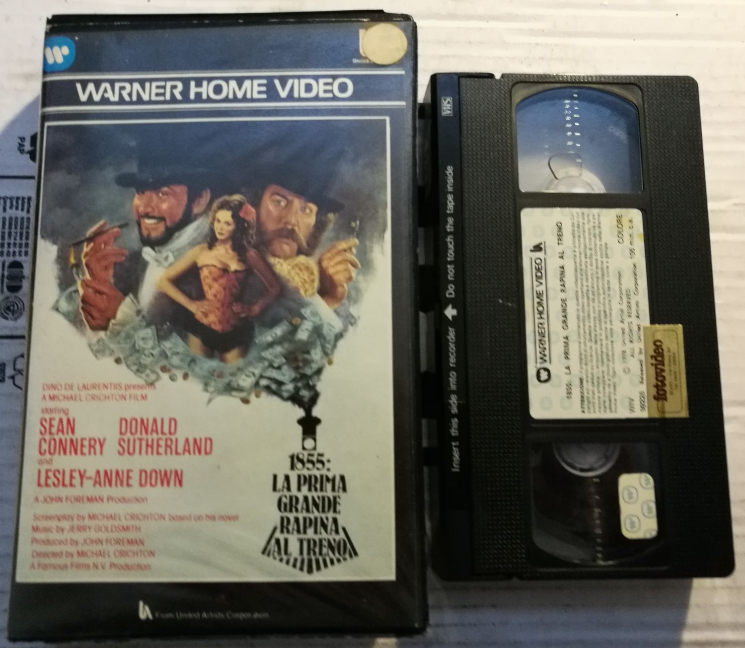 TeknoFilm - VHS - 1855 LA PRIMA GRANDE RAPINA AL TRENO di Michael Crichton (1978) - WARNER BROS TeknoFilm - VHS - 1855 LA PRIMA GRANDE RAPINA AL TRENO di Michael Crichton (1978) - WARNER BROS