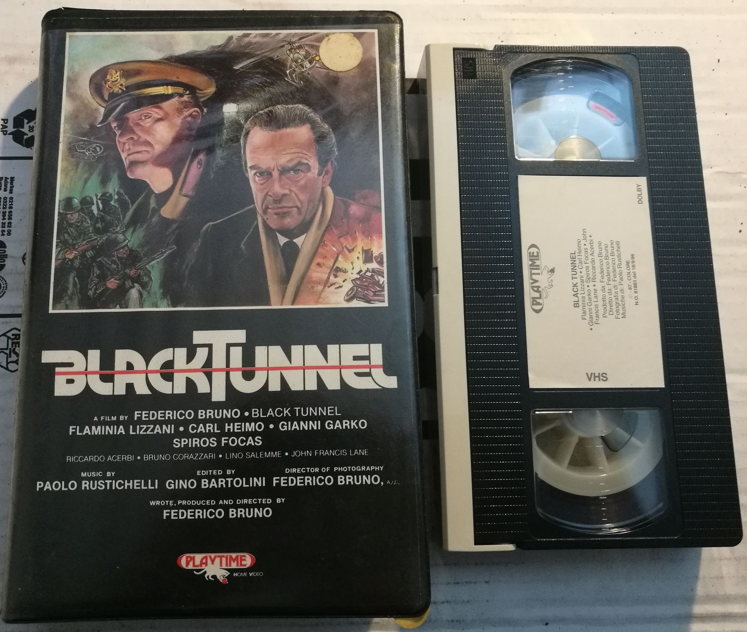 TeknoFilm - VHS - BLACK TUNNEL di Federico Bruno (1986) - PLAYTIME (INEDITO IN DVD)
