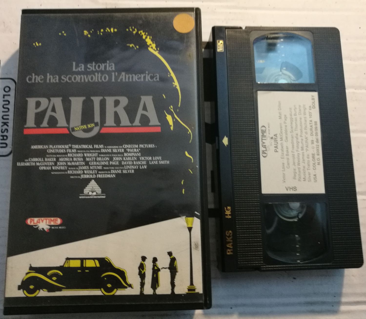 TeknoFilm - VHS - PAURA - NATIVE SON di Jerrold Freedman (1986) - PLAYTIME (INEDITO IN DVD)